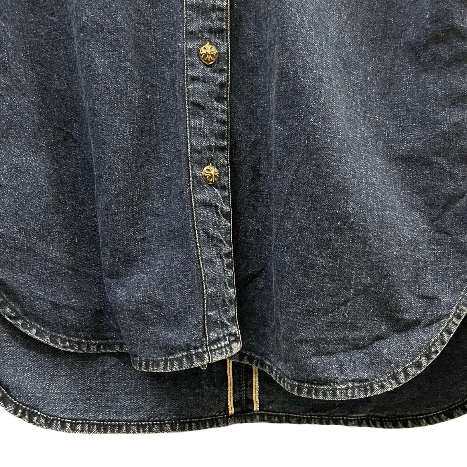 CHROME HEARTS Loose Ends Denim Shirt Jacket Size S