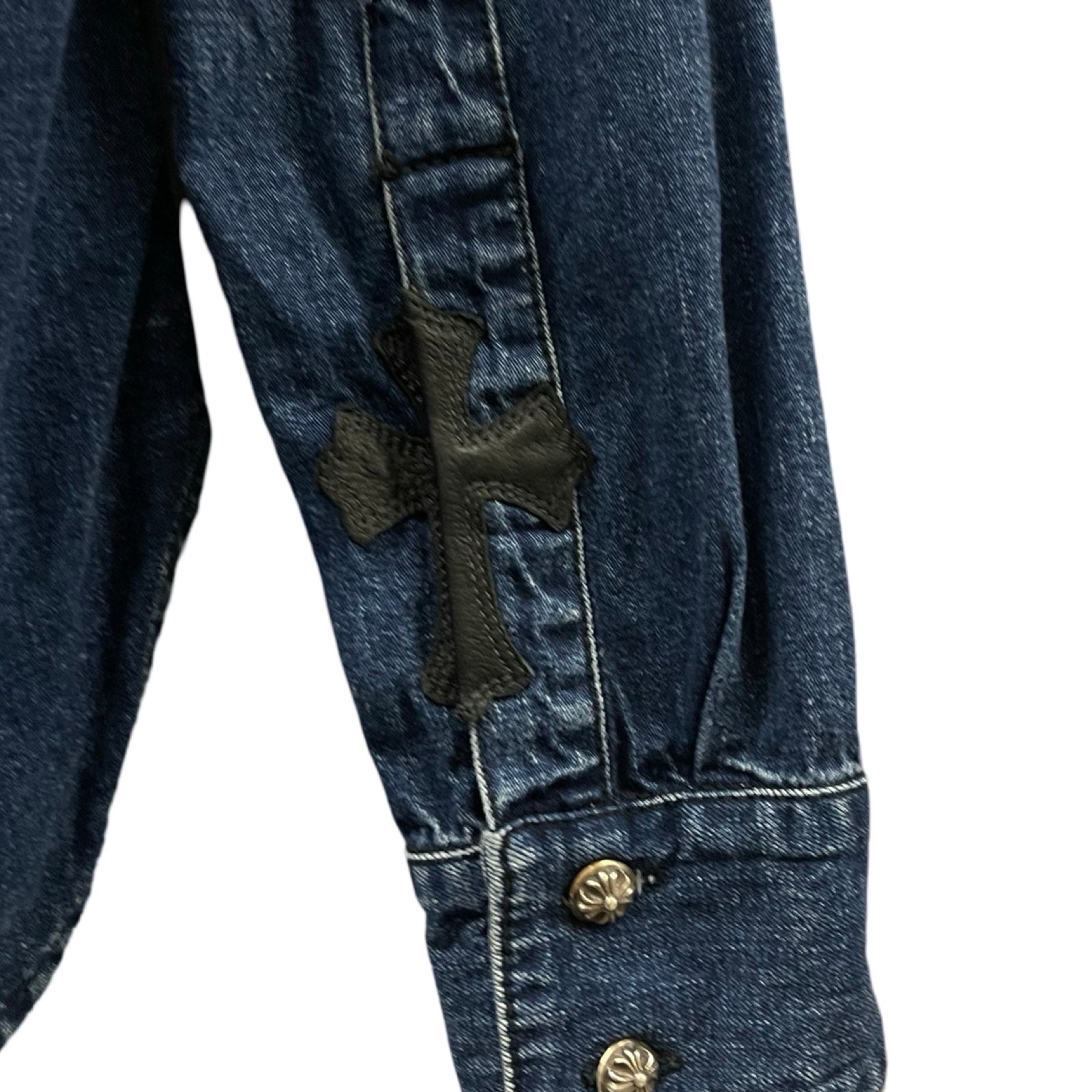 CHROME HEARTS Loose Ends Denim Shirt Jacket Size S