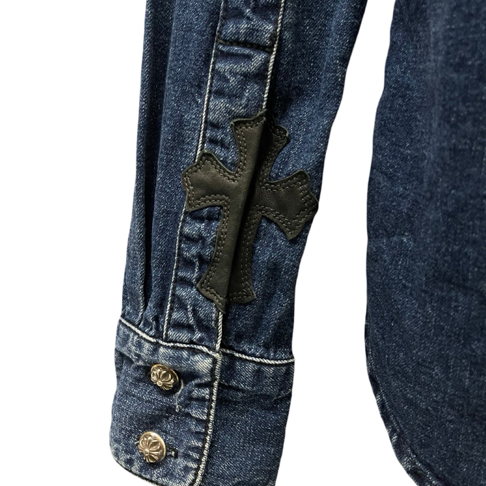 CHROME HEARTS Loose Ends Denim Shirt Jacket Size S