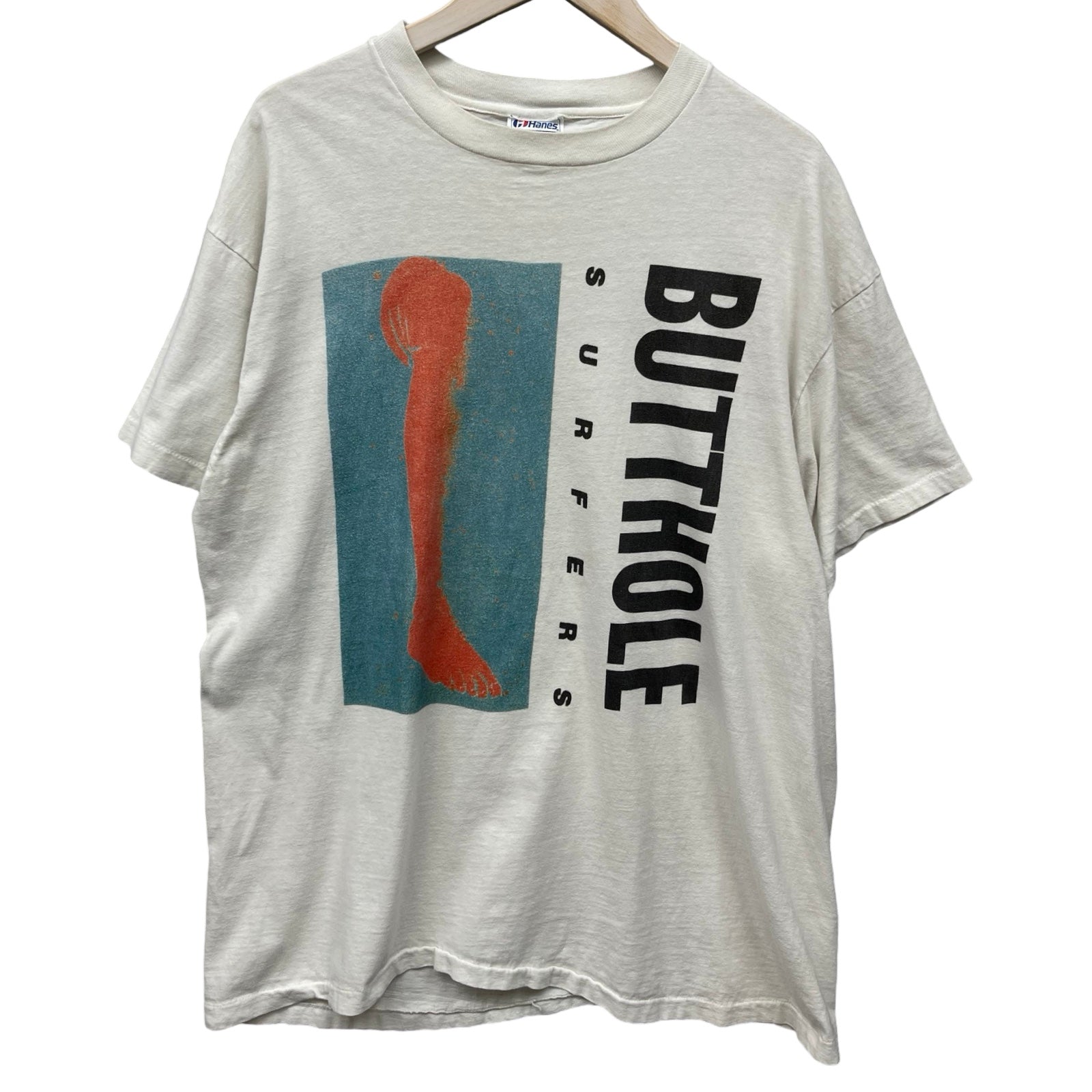 Vintage 80's BUTTHOLE SURFERS Rembrandt Pussy Horse S/S Tee Size XL