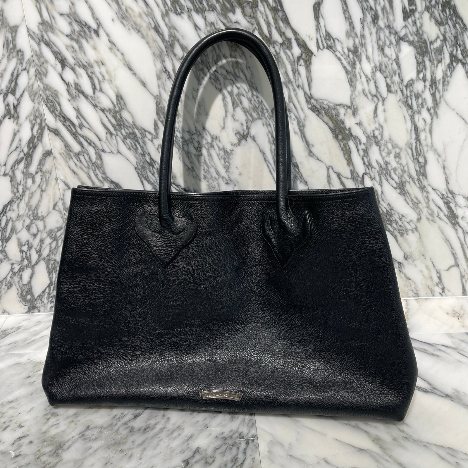 CHROME HEARTS 3 Cemetery Cross Patch Leather Tote Bag クロムハーツ 3セメタリークロス レザーパッチ トートバッグ