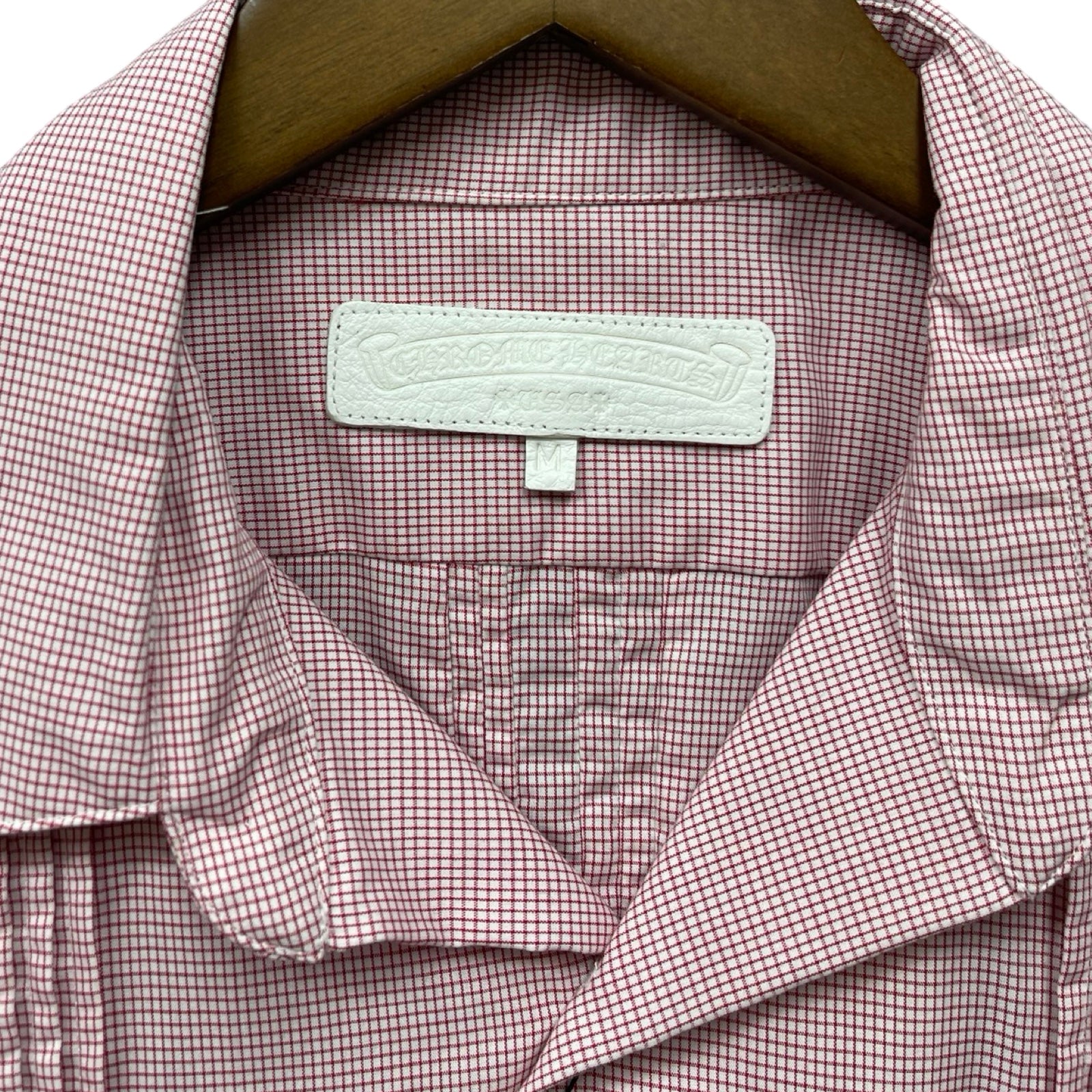 CHROME HEARTS Y NOT 3 Cemetery Cross Patch Guayabera Shirt Size M