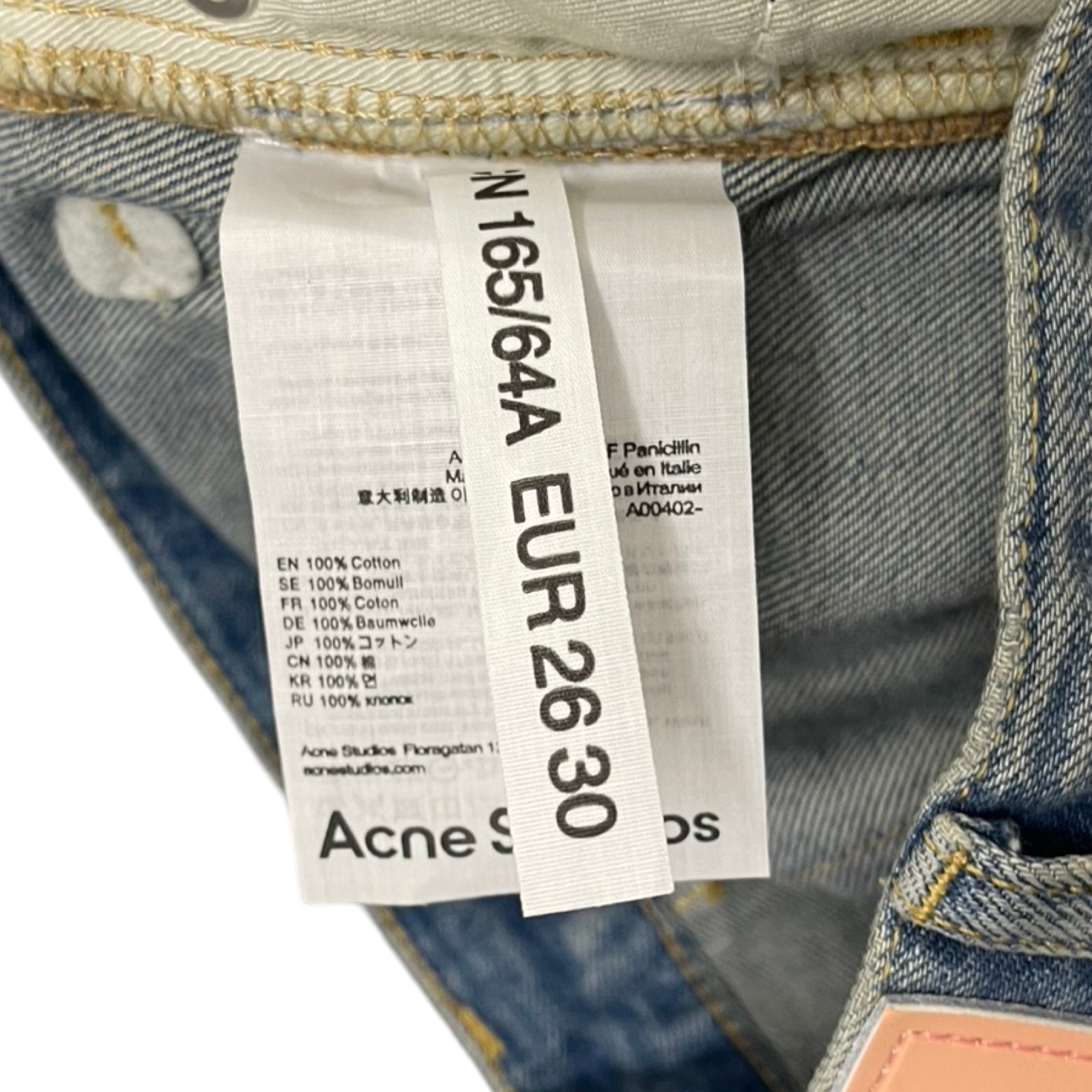 Acne Studios 2021AW Penicillin Treated Denim Pants Size 26×30