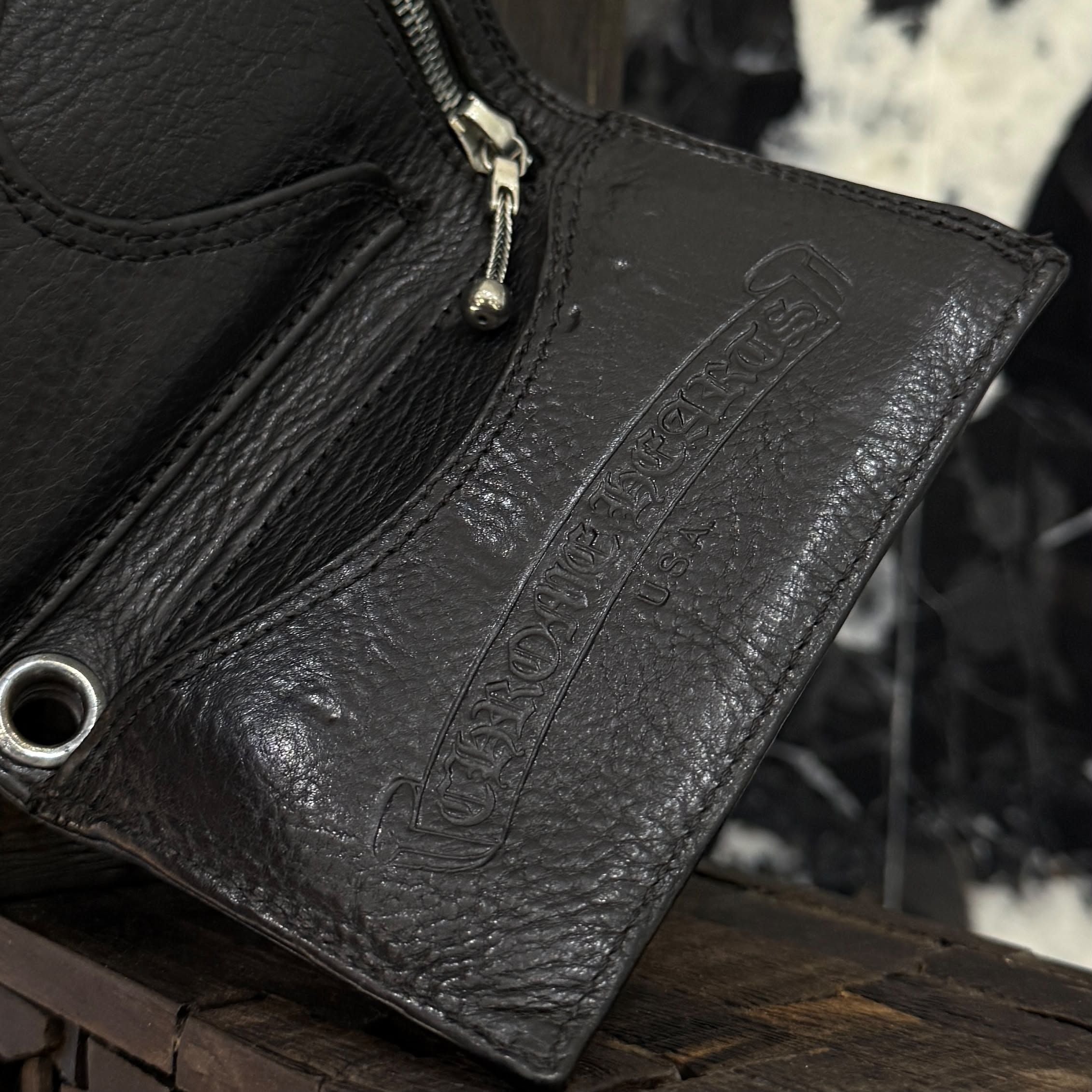 CHROME HEARTS 3 FOLD Cross Ball Button Leather Wallet クロムハーツ 3フォールド クロスボールボタン レザーウォレット