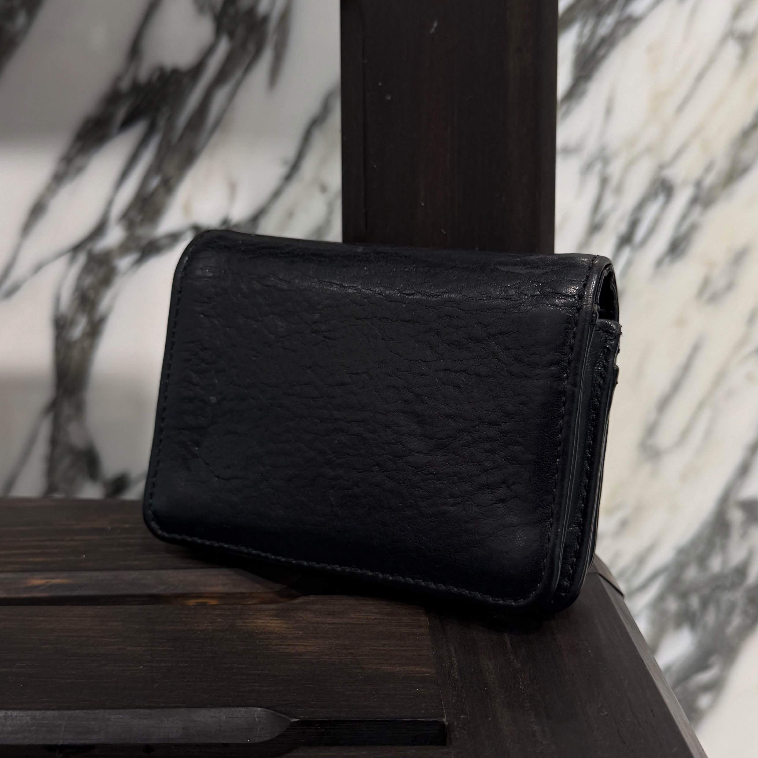 CHROME HEARTS Scroll Label Leather Card Case クロムハーツ スクロールラベル レザーカードケース