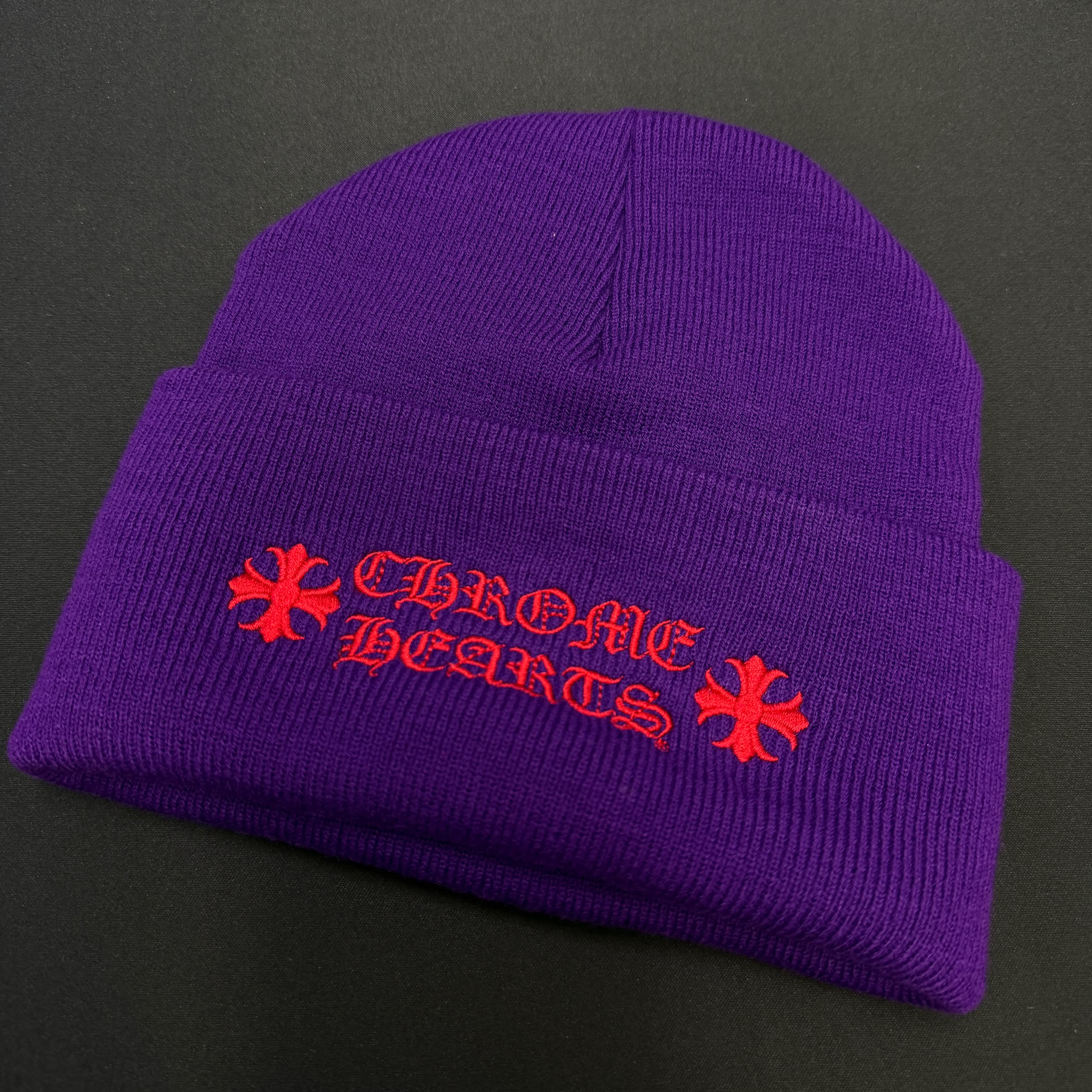 CHROME HEARTS WATCH CAP PURPLE Size ONE SIZE (22cm) クロムハーツ ワッチキャップ パープル サイズONE SIZE (22cm)