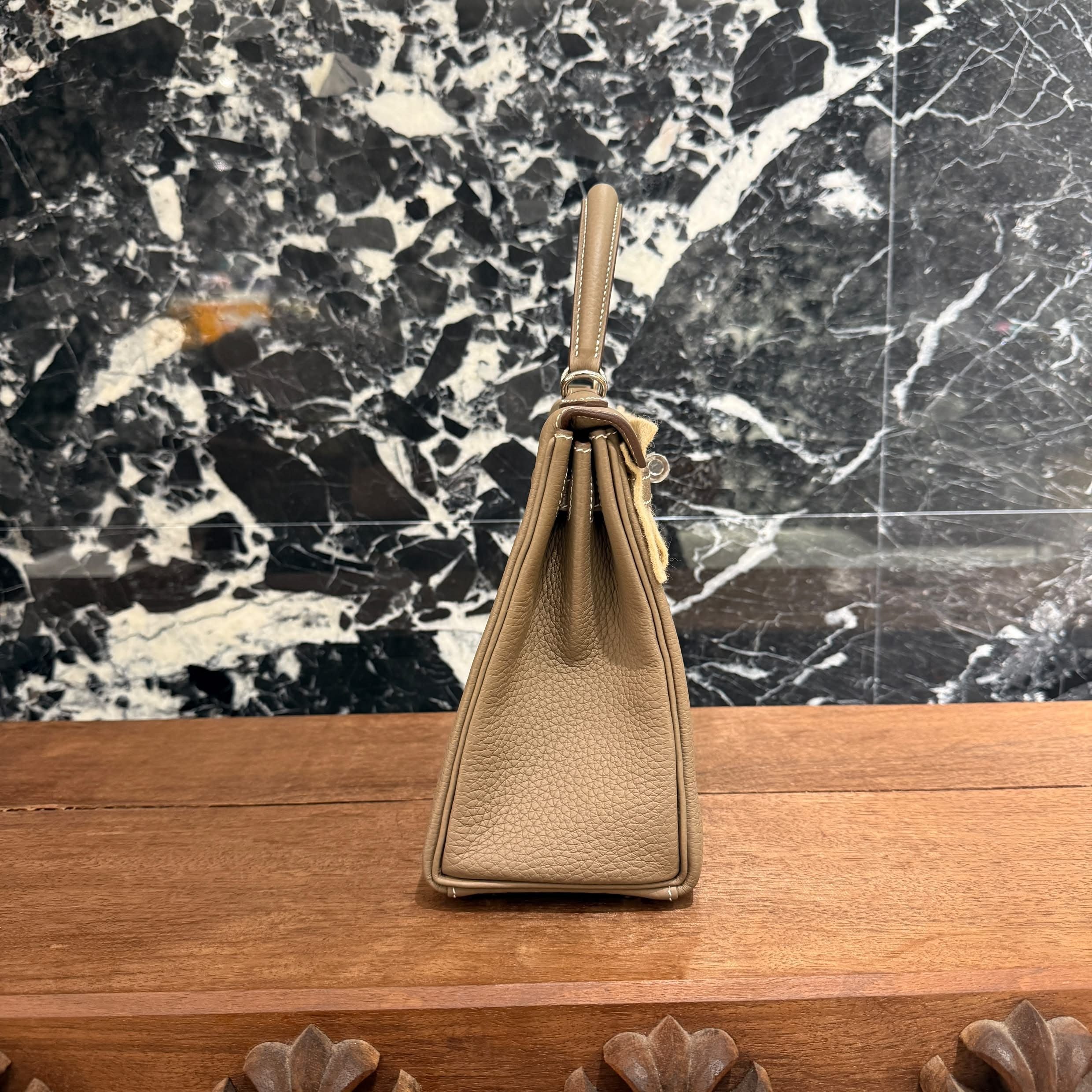 HERMES KELLY 25 Hand Bag "Etoupe"G刻印 エルメス ケリー25 ハンドバッグ "エトゥープ" G刻印