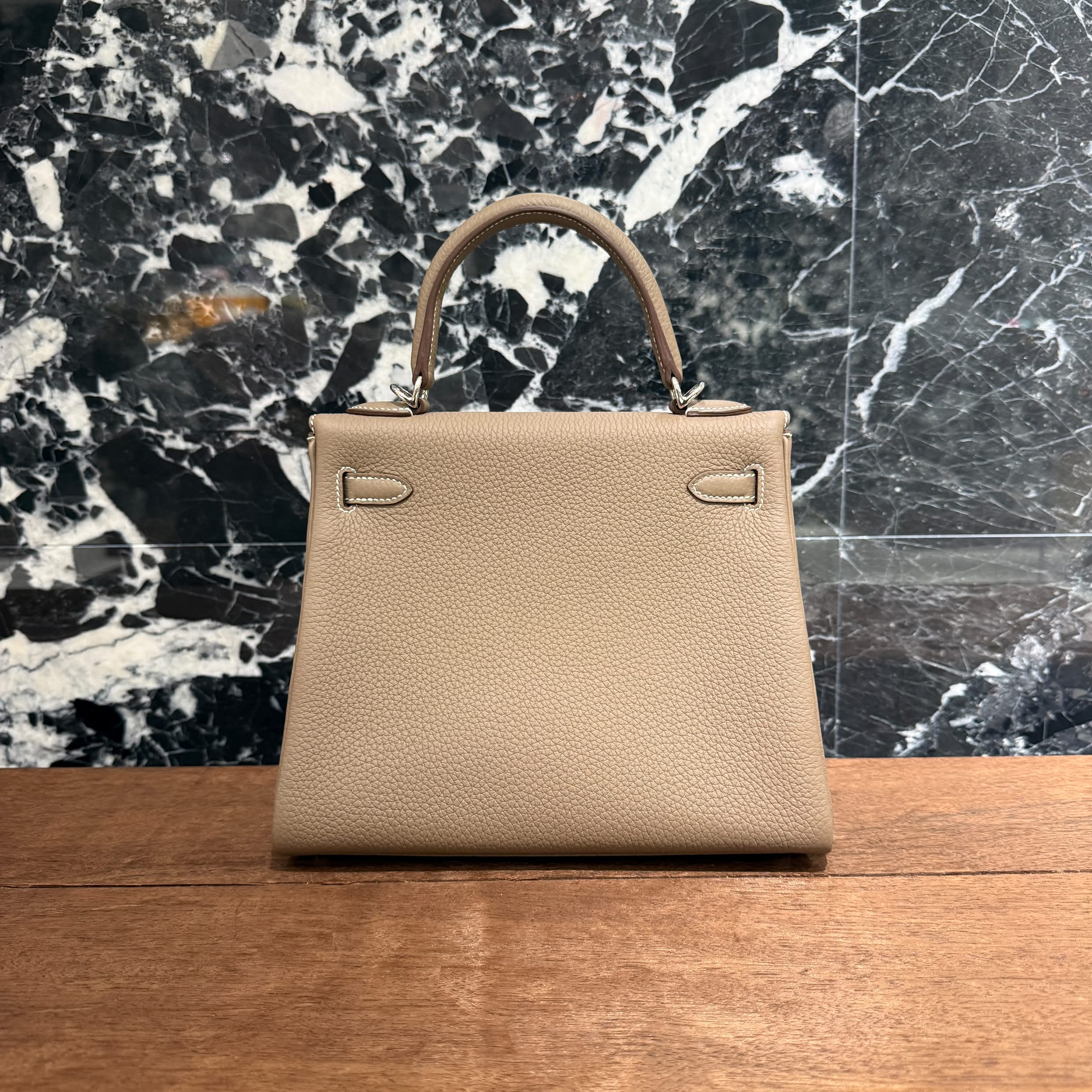 HERMES KELLY 25 Hand Bag "Etoupe"G刻印 エルメス ケリー25 ハンドバッグ "エトゥープ" G刻印