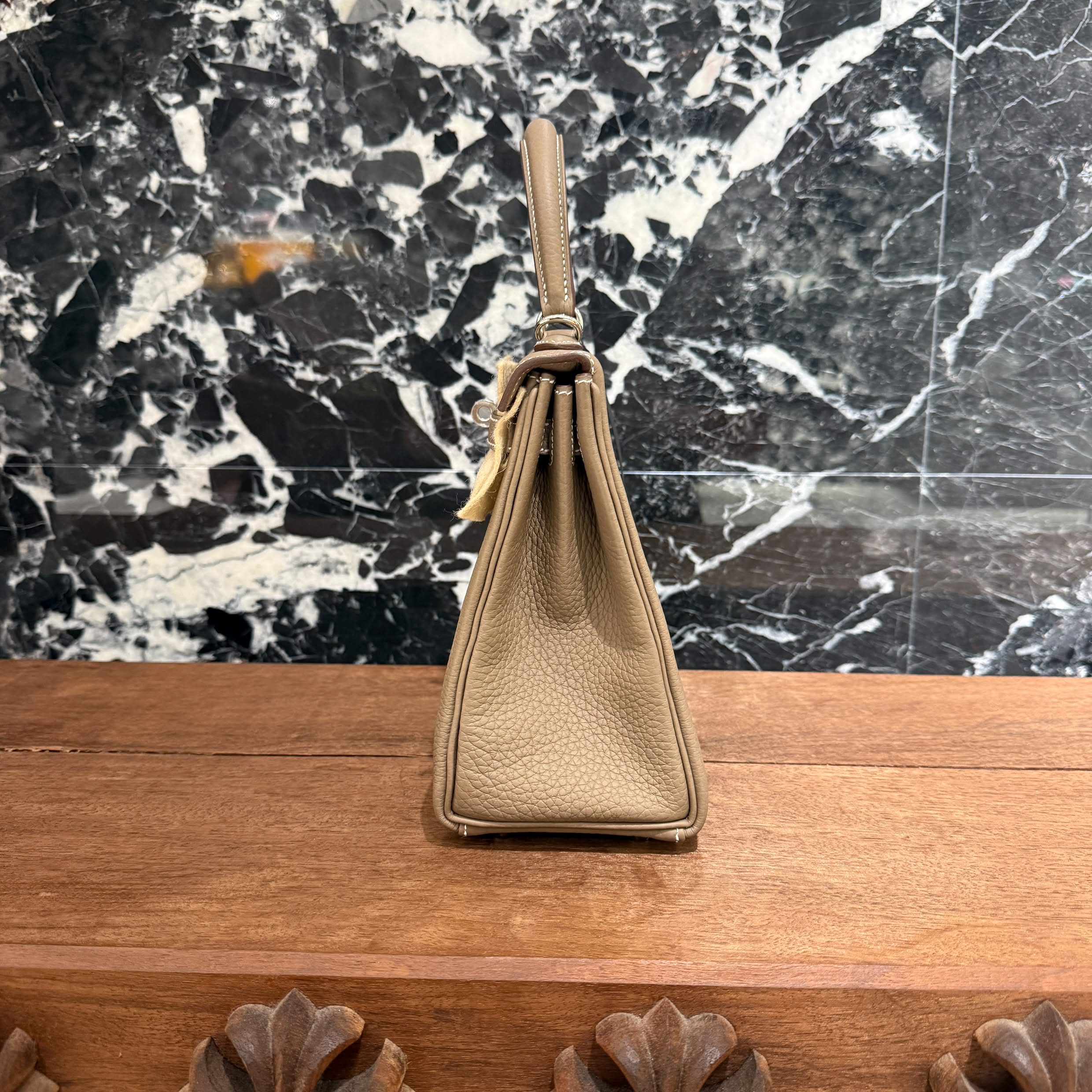 HERMES KELLY 25 Hand Bag "Etoupe"G刻印 エルメス ケリー25 ハンドバッグ "エトゥープ" G刻印