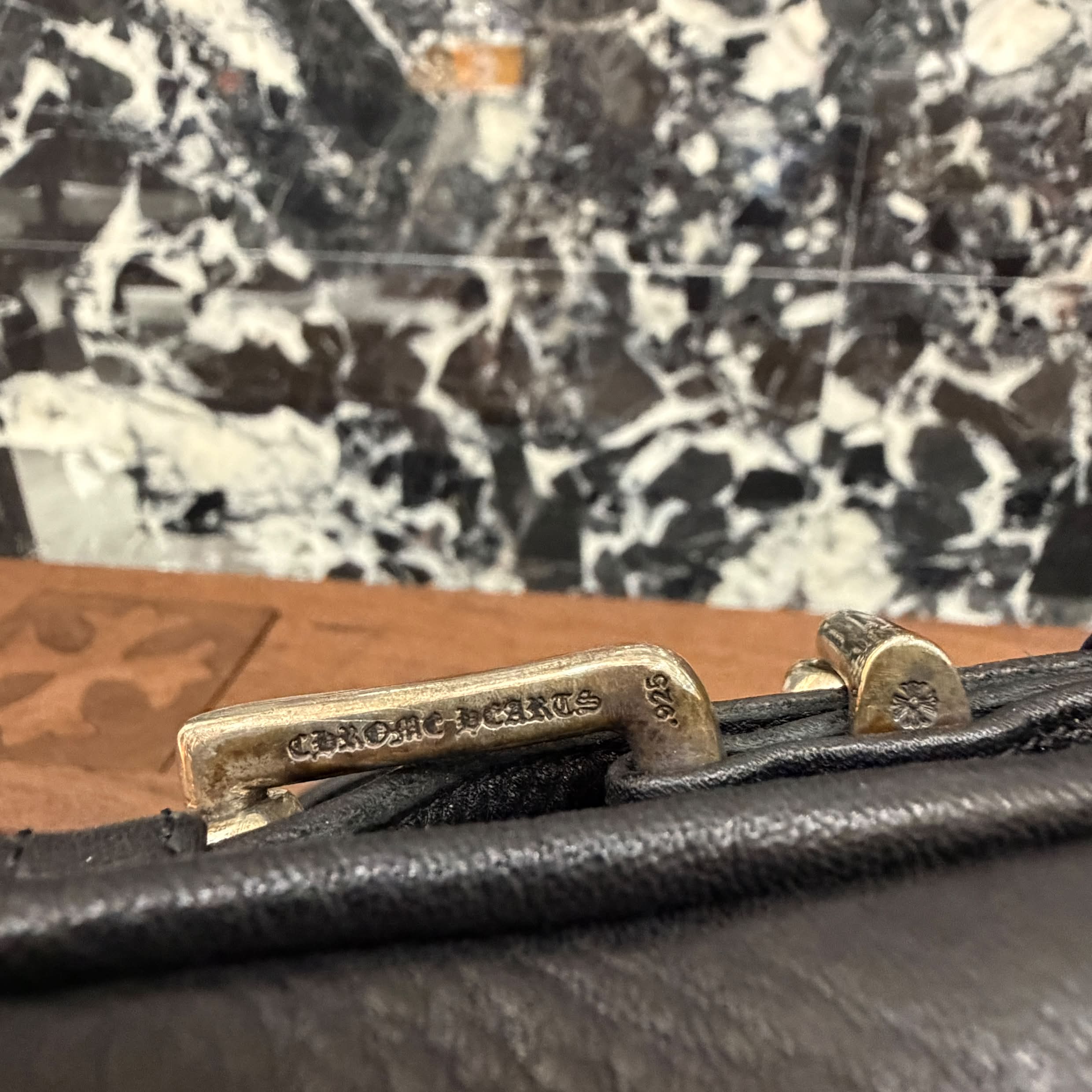 CHROME HEARTS JJ Dean Mini Leather Riders Hand Bag クロムハーツ JJ ディーン ミニレザー ライダース ハンドバッグ