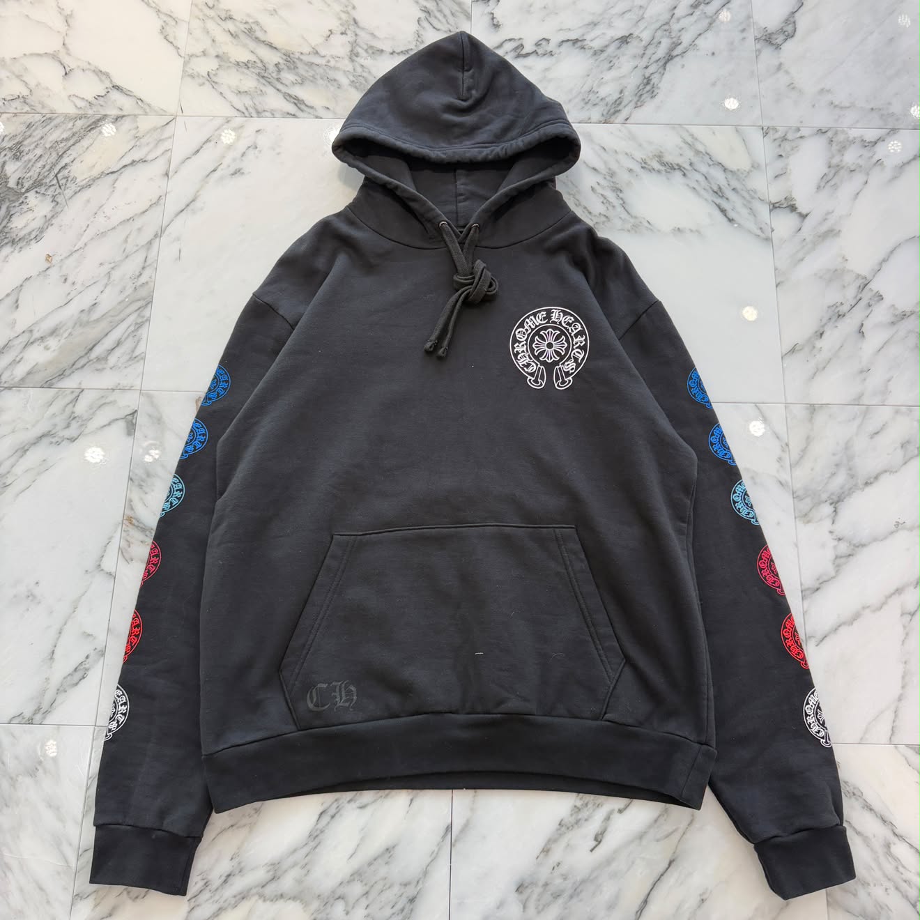CHROME HEARTS 2022SS Multi Color Horseshoe Pullover Hoodie Size M クロムハーツ マルチカラーホースシュー プルオーバーフーディ サイズM