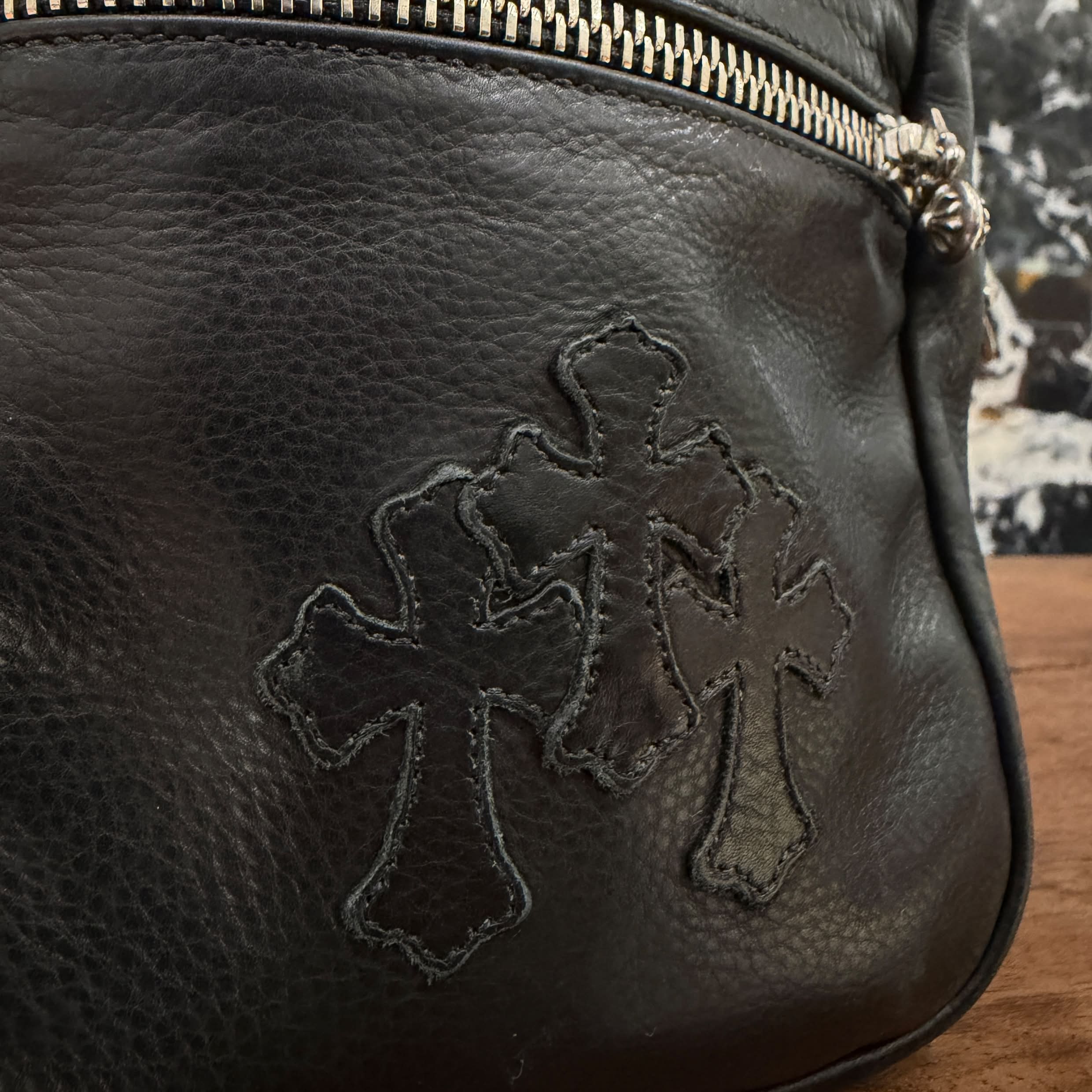 CHROME HEARTS TAKAMINI 3 Cemetery Cross Patch Shoulder Bag クロムハーツ タカミニ 3セメタリークロスパッチ ショルダーバッグ