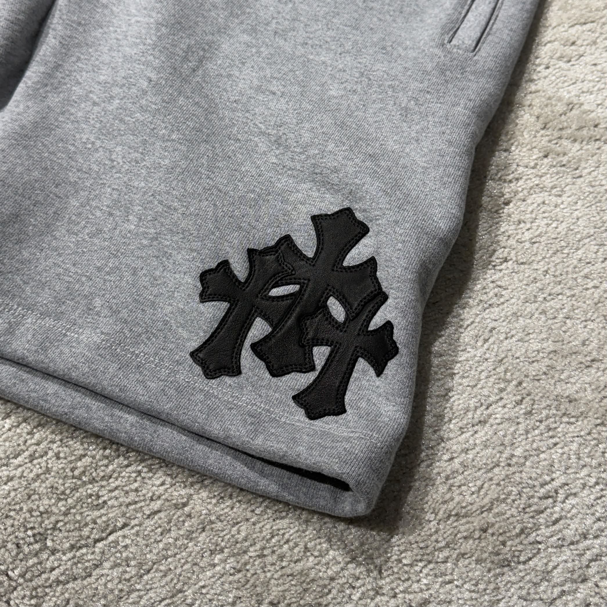 CHROME HEARTS Y NOT 3 Cemetery Cross Patch Sweat Half Pants Size L クロムハーツ ワイノット 3セメタリークロスパッチ スウェットハーフパンツ サイズL