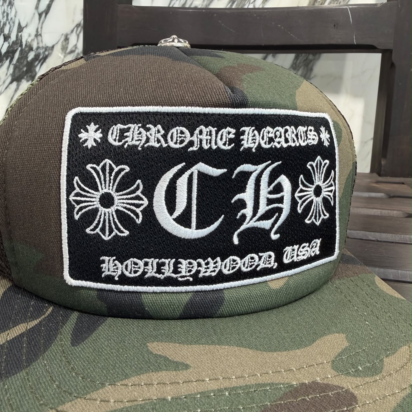 CHROME HEARTS Hollywood Limited Camo Mesh Trucker Cap Size ONE SIZE (51-61) クロムハーツ ハリウッド限定 カモメッシュ トラッカーキャップ サイズONE SIZE (51-61)