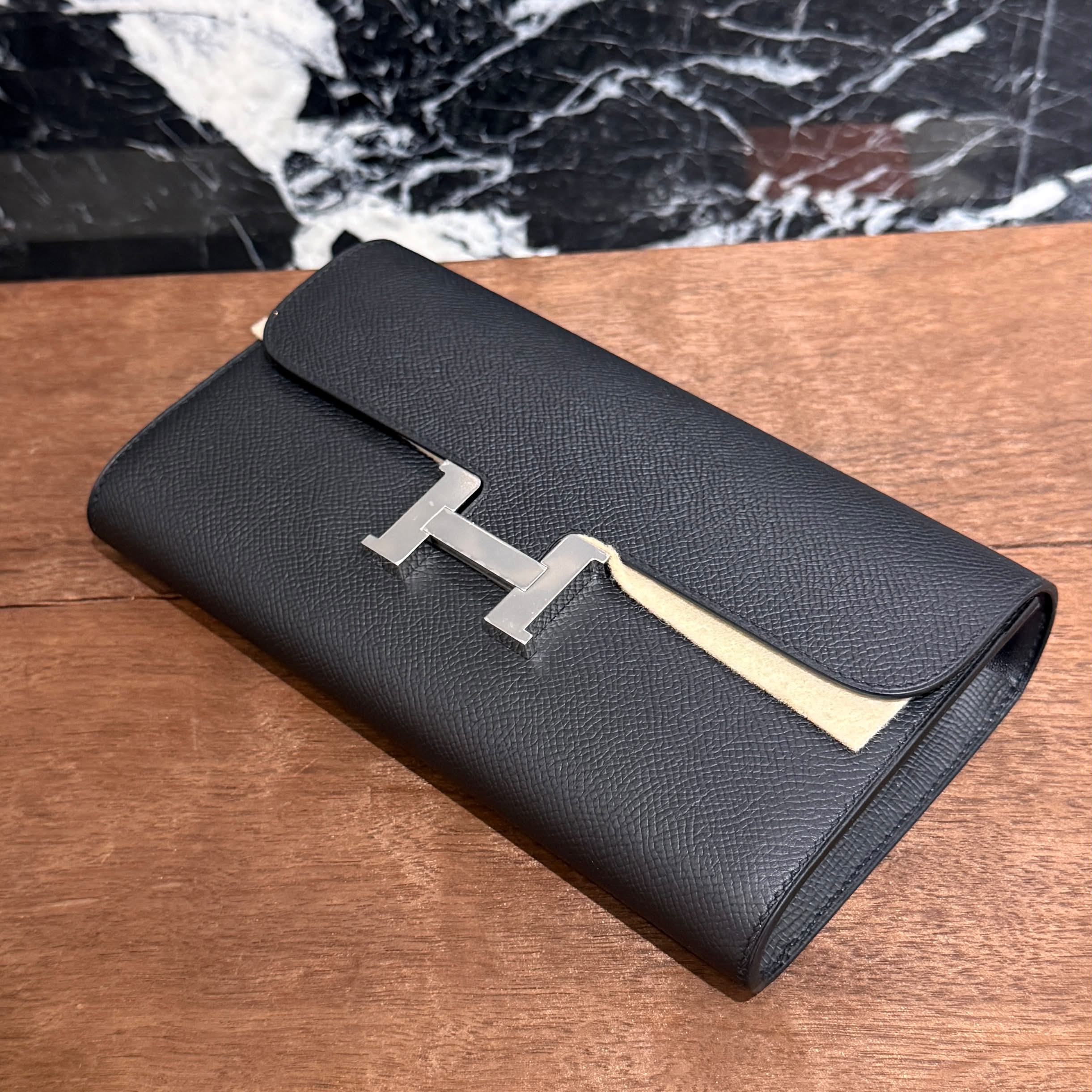 HERMES Constance To Go "NOIR" Leather Long Wallet K刻印 エルメス コンスタンス トゥ ゴー "ノワール" レザーロングウォレット K刻印