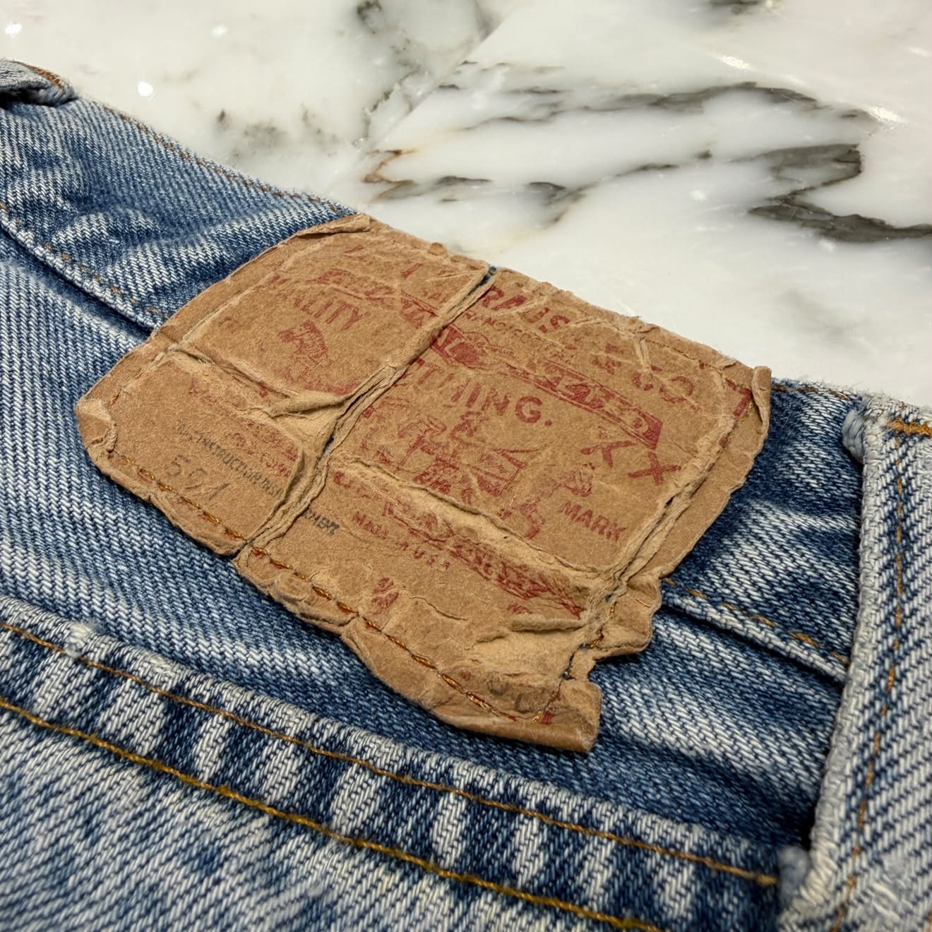 CHROME HEARTS × Levi's 501 VNTG Leather Cross Patch Denim Pants Size 26 クロムハーツ × リーバイス 501 ヴィンテージ レザークロスパッチ デニムパンツ サイズ26