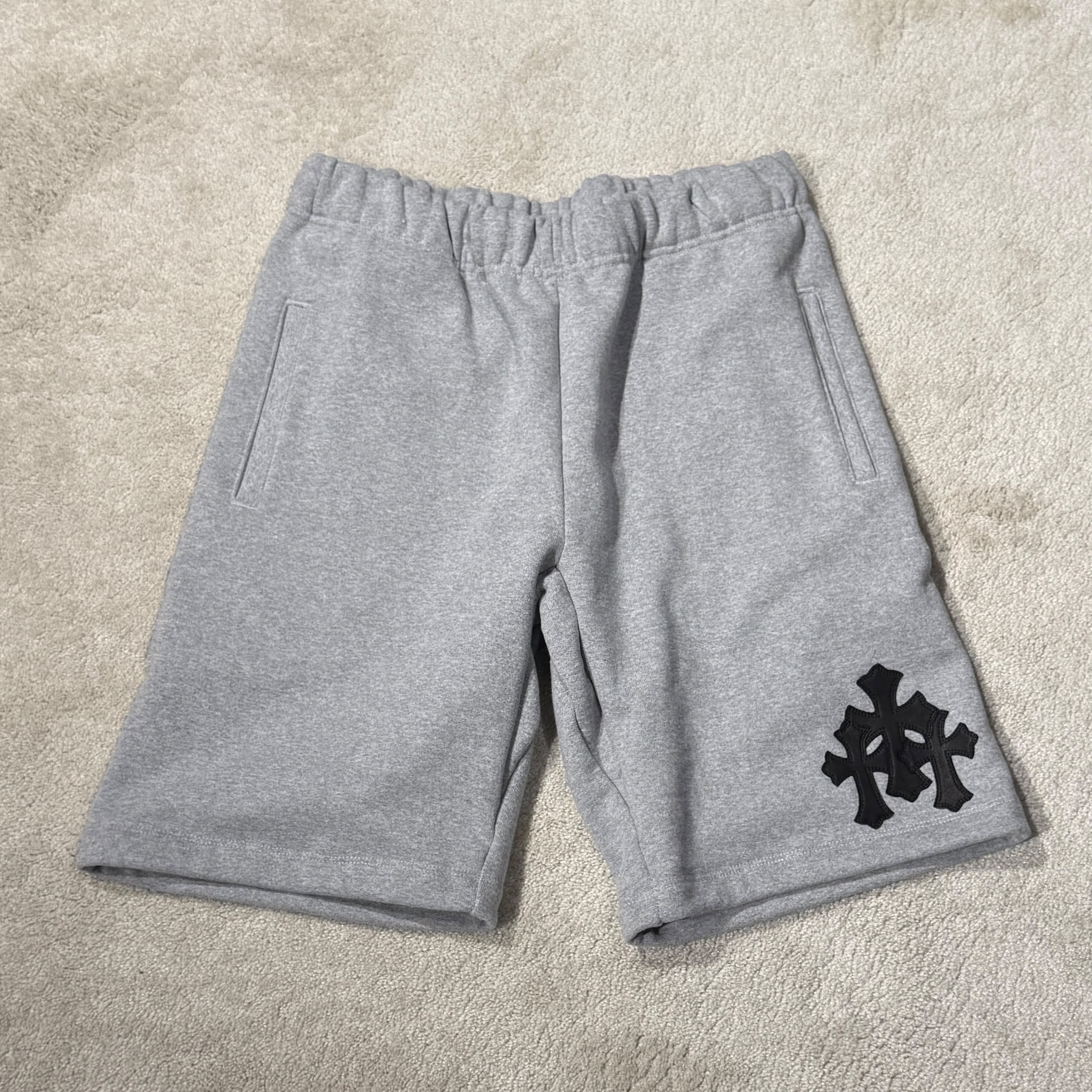 CHROME HEARTS Y NOT 3 Cemetery Cross Patch Sweat Half Pants Size L クロムハーツ ワイノット 3セメタリークロスパッチ スウェットハーフパンツ サイズL