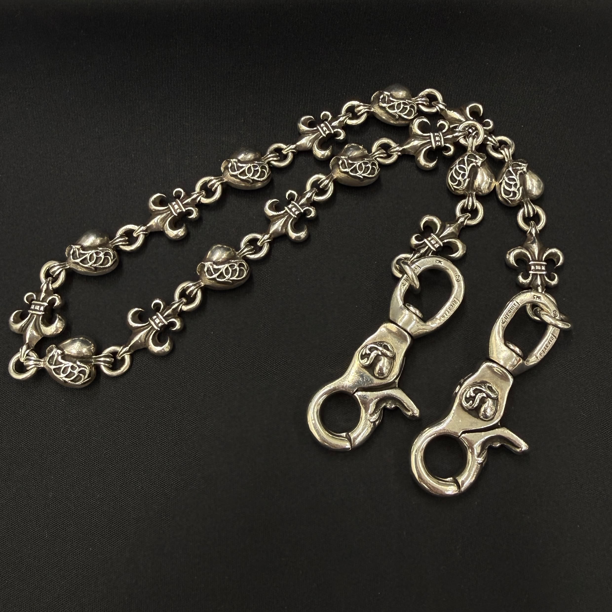 CHROME HEARTS 2CLIP BS Flare VINY Heart Wallet Chain クロムハーツ 2クリップ BSフレア ヴィニーハート ウォレットチェーン