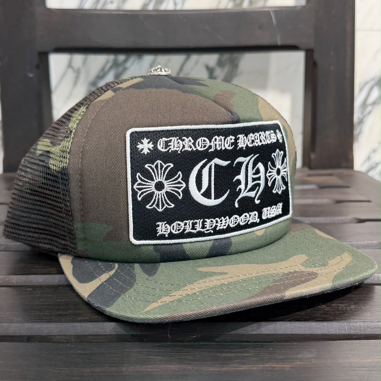 CHROME HEARTS Hollywood Limited Camo Mesh Trucker Cap Size ONE SIZE (51-61) クロムハーツ ハリウッド限定 カモメッシュ トラッカーキャップ サイズONE SIZE (51-61)