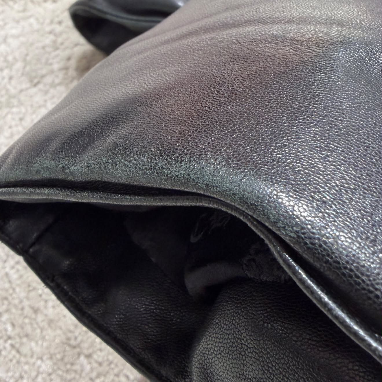 CHROME HEARTS Leather Stiff Down Jacket Size XL クロムハーツ レザー スティッフ ダウンジャケット サイズXL