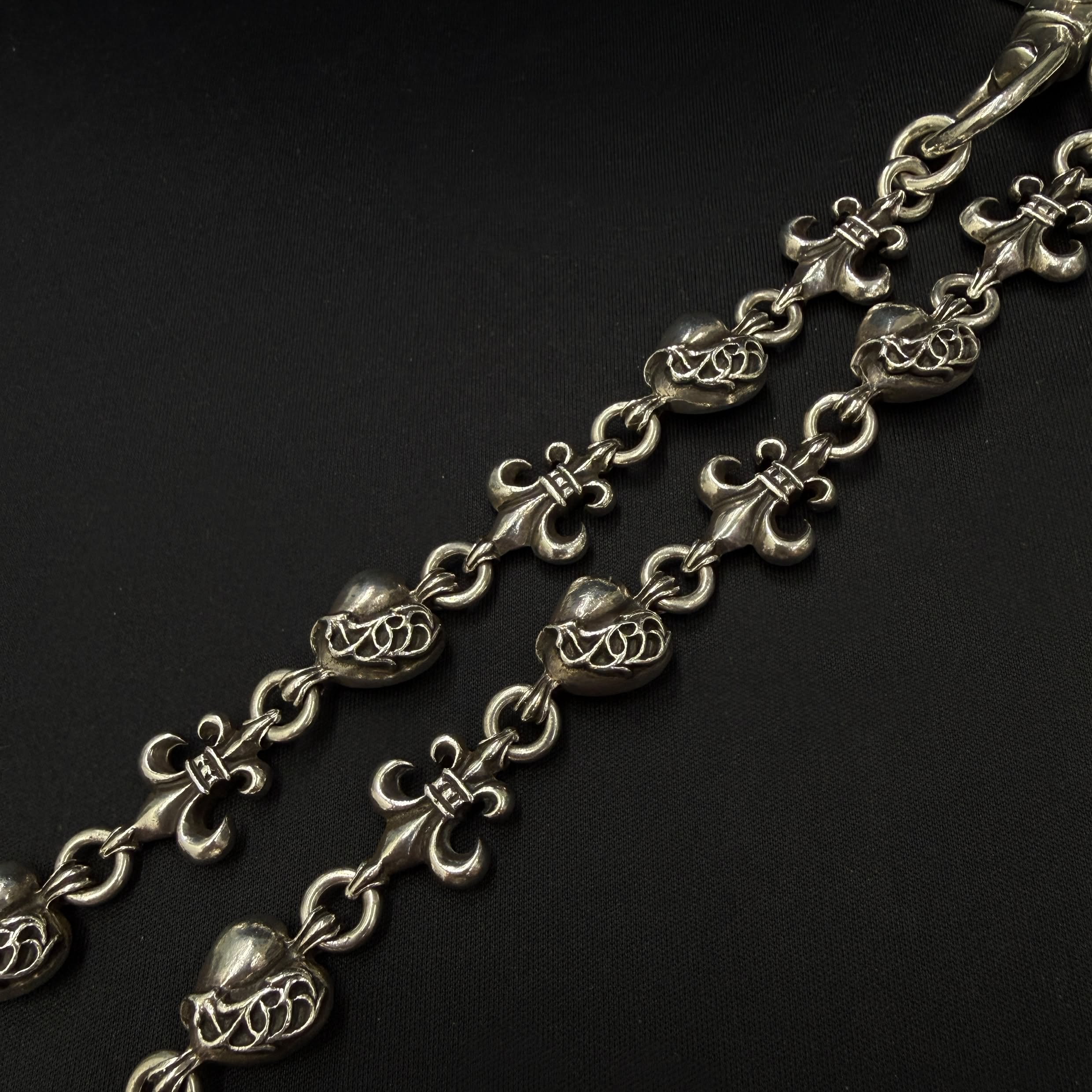 CHROME HEARTS 2CLIP BS Flare VINY Heart Wallet Chain クロムハーツ 2クリップ BSフレア ヴィニーハート ウォレットチェーン
