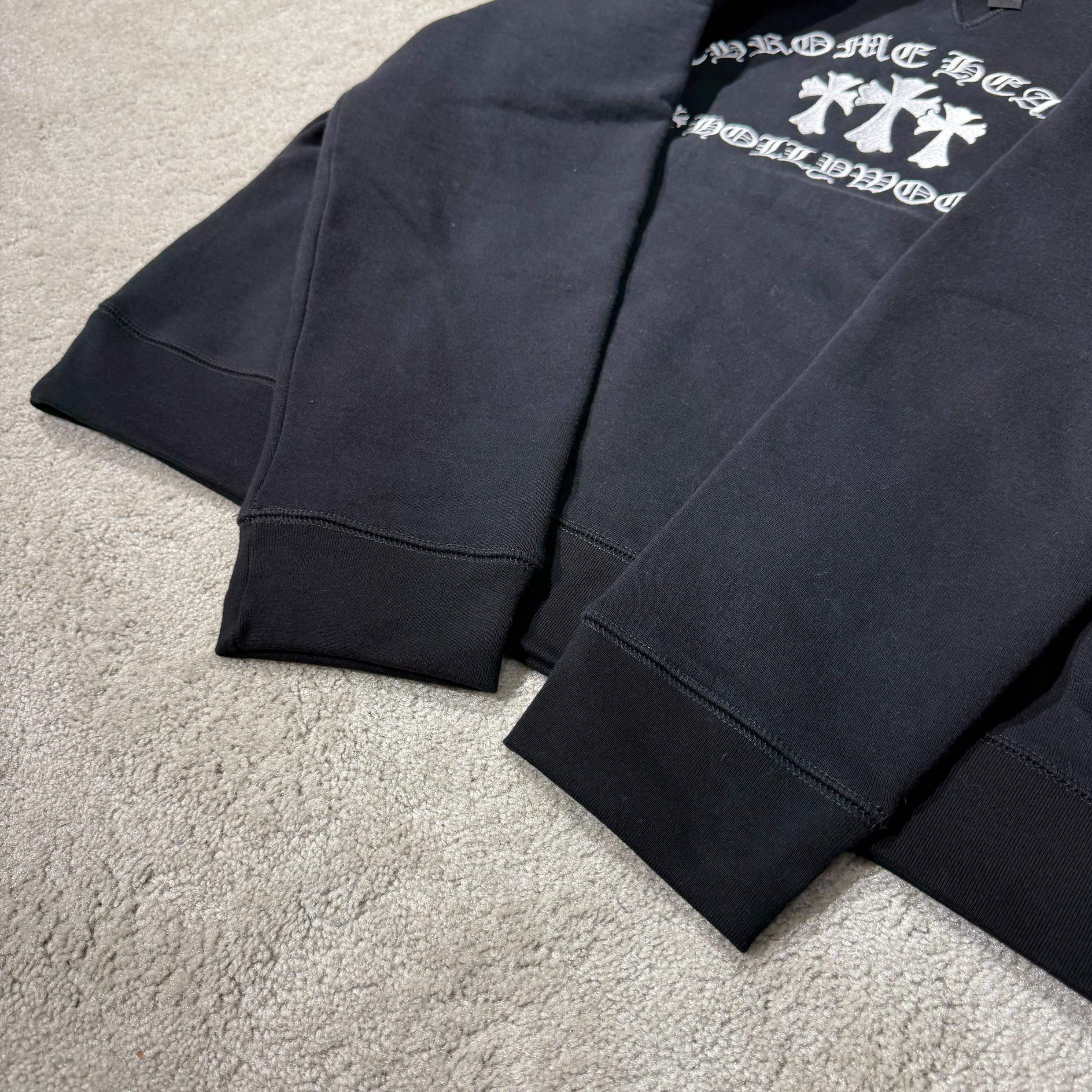 CHROME HEARTS King Taco 3 Cemetery Cross Embroidery Sweat Shirt Size XXL クロムハーツ キングタコ 3セメタリークロス刺繍 スウェットシャツ サイズXXL
