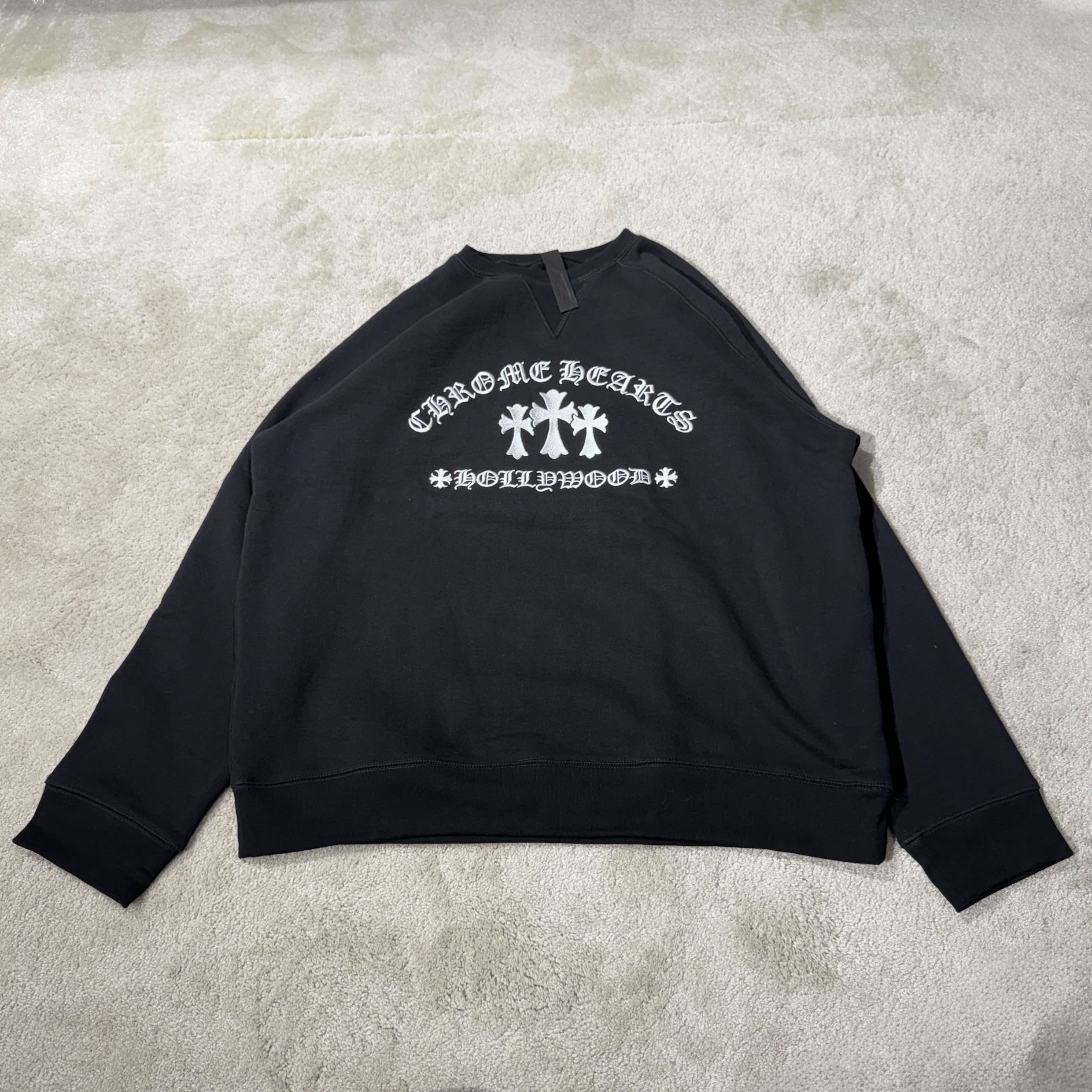 CHROME HEARTS King Taco 3 Cemetery Cross Embroidery Sweat Shirt Size XXL クロムハーツ キングタコ 3セメタリークロス刺繍 スウェットシャツ サイズXXL
