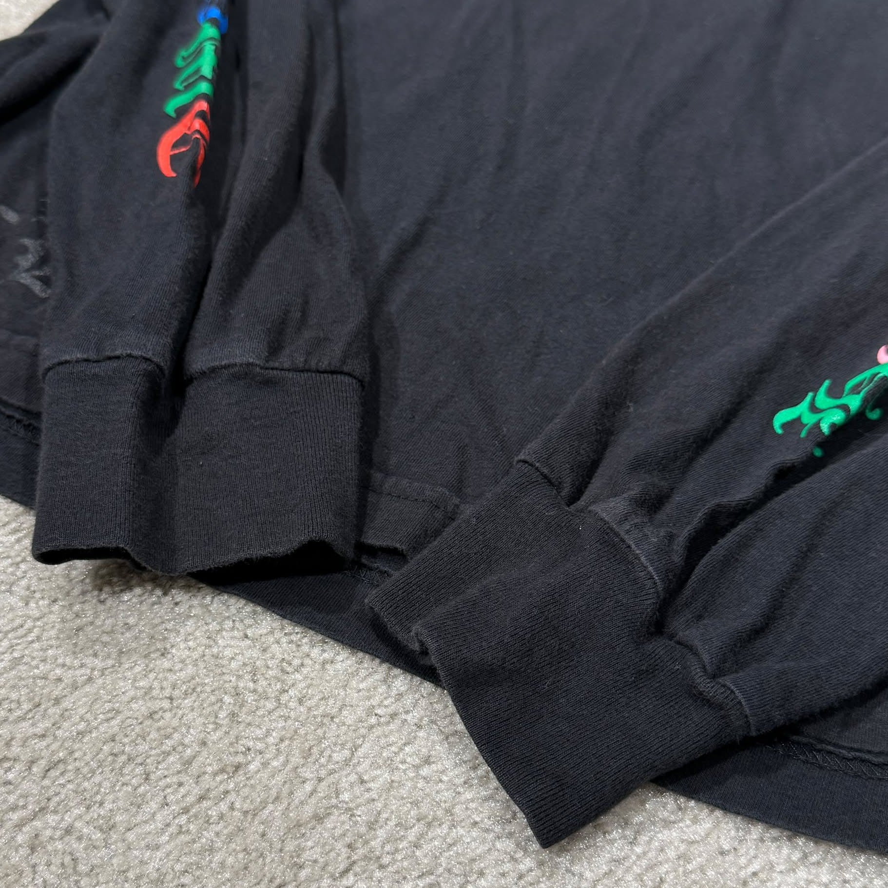 CHROME HEARTS MLTCOL CEM CRS Long Sleeve Tee Size S クロムハーツ マルチカラー セメタリークロス ロングスリーブTシャツ サイズS