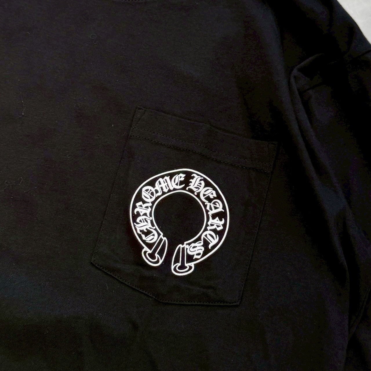 CHROME HEARTS Floral Cross Horseshoe Long Sleeve Tee Size M クロムハーツ フローラルクロス ホースシュー ロングスリーブ Tシャツ サイズM