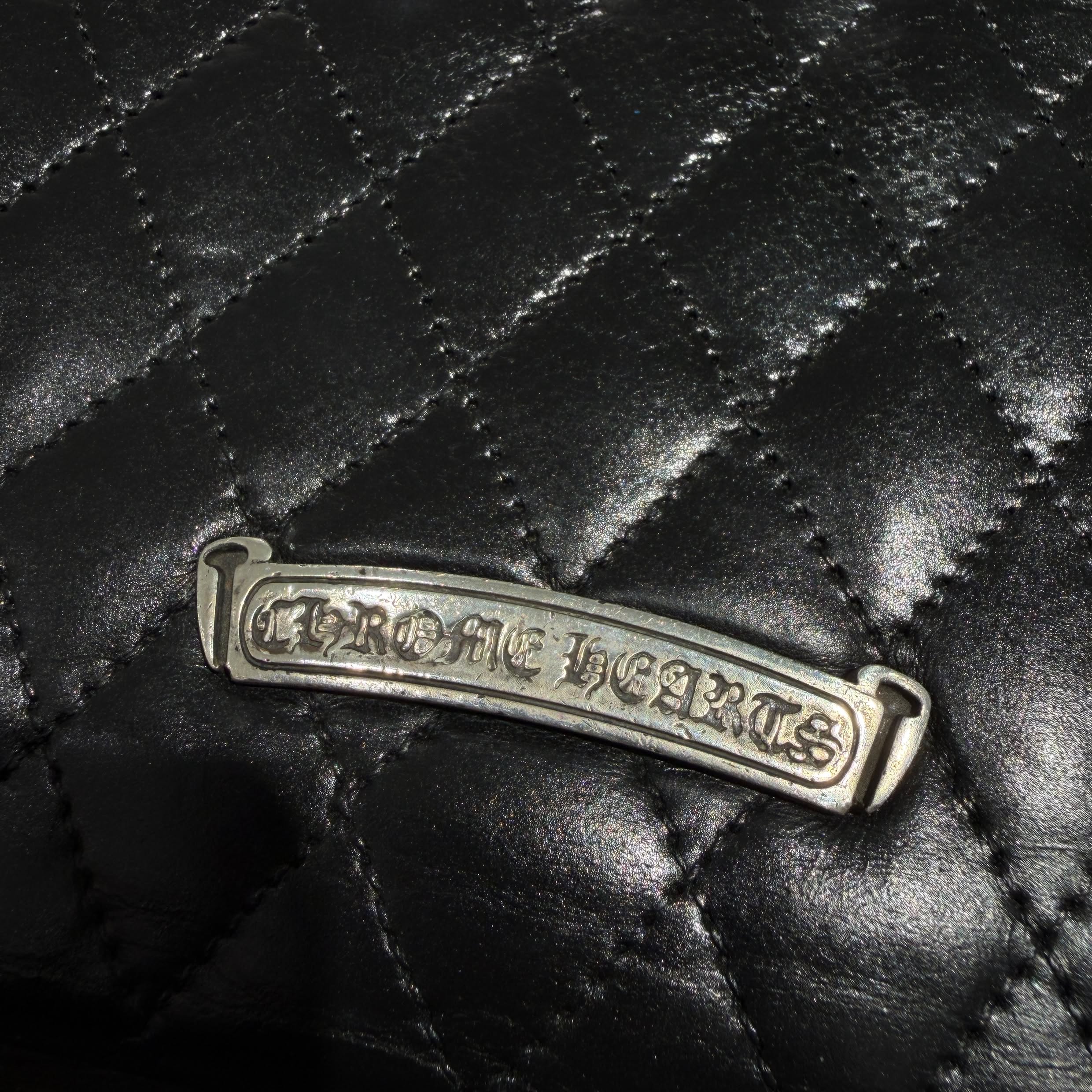 CHROME HEARTS Quilted 3 Snap Silver CH Plus Clutch Wallet クロムハーツ キルティング 3スナップ シルバー CHプラス クラッチ ウォレット