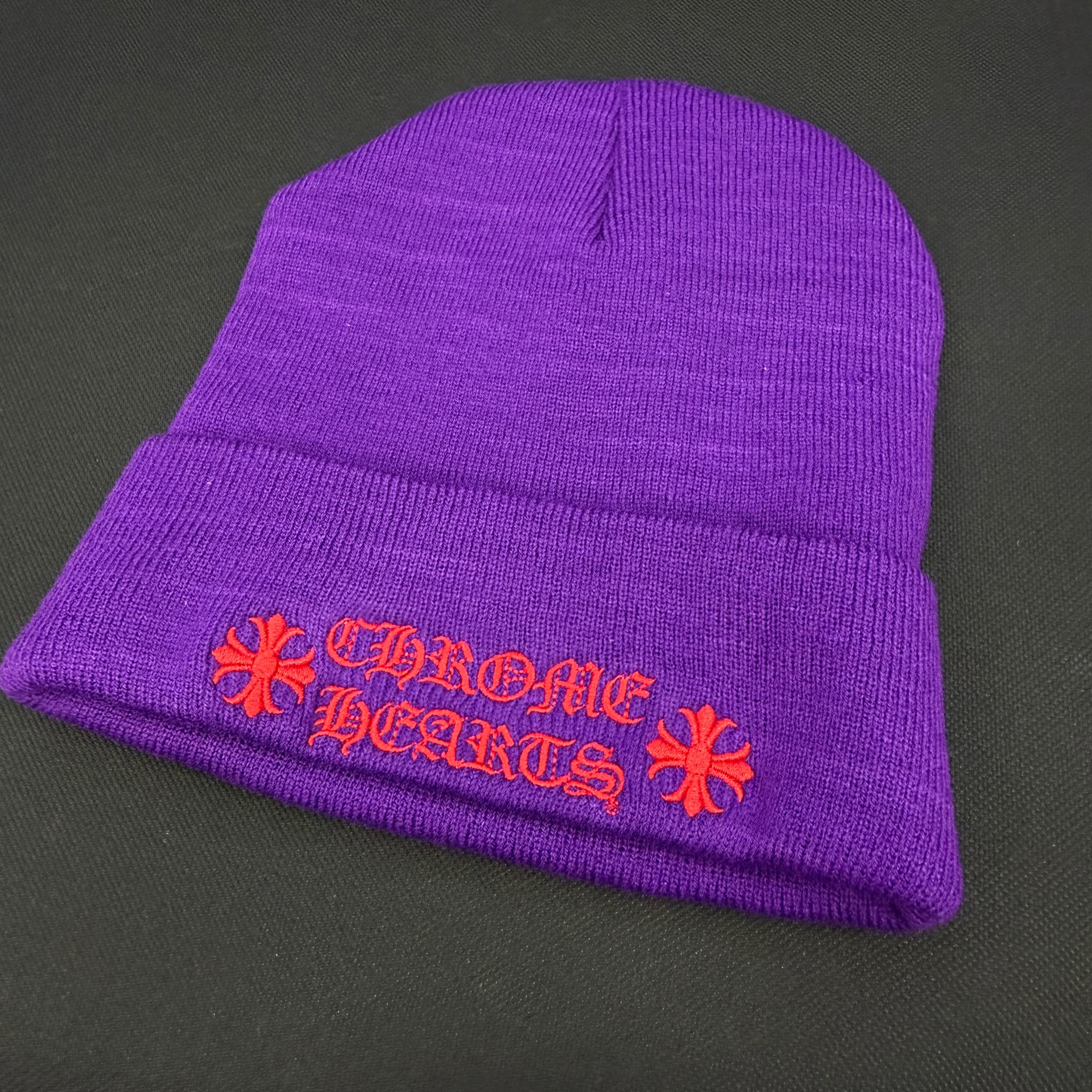 CHROME HEARTS WATCH CAP PURPLE Size ONE SIZE (22cm) クロムハーツ ワッチキャップ パープル サイズONE SIZE (22cm)