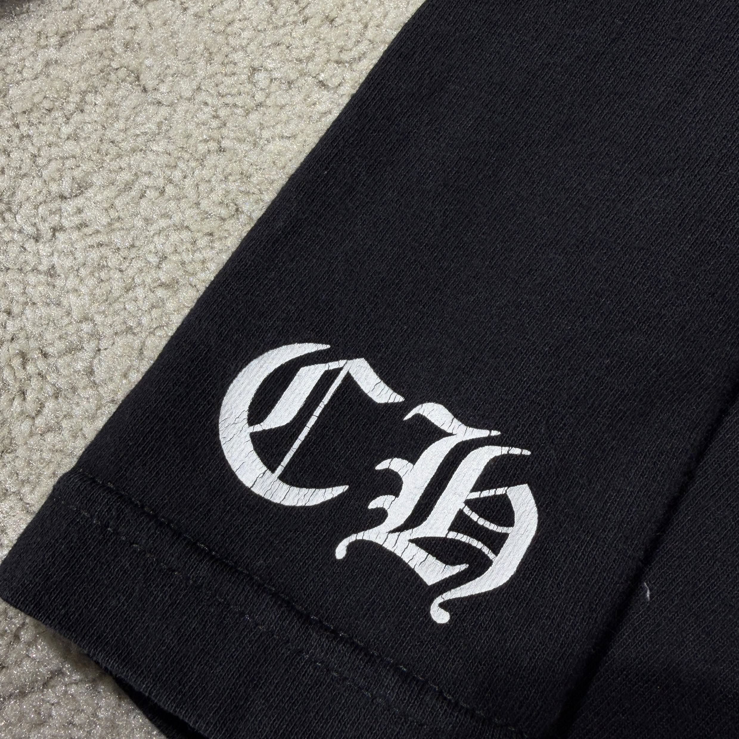 CHROME HEARTS Back Scroll Arm CH Cross Long Sleeve Tee Size M クロムハーツ バックスクロール アームCHクロス ロングスリーブＴシャツ サイズM