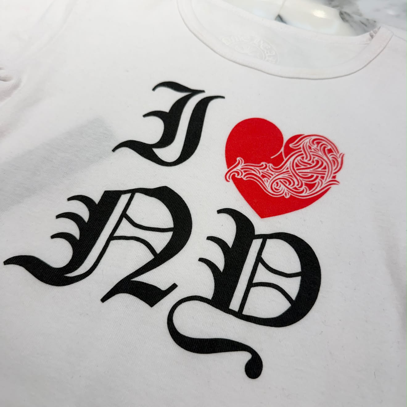CHROME HEARTS "I Love NY" Cropped Tee Size ONE SIZE (68-112) クロムハーツ "アイ・ラブ・ニューヨーク" クロップドTシャツ サイズONE SIZE (68-112)
