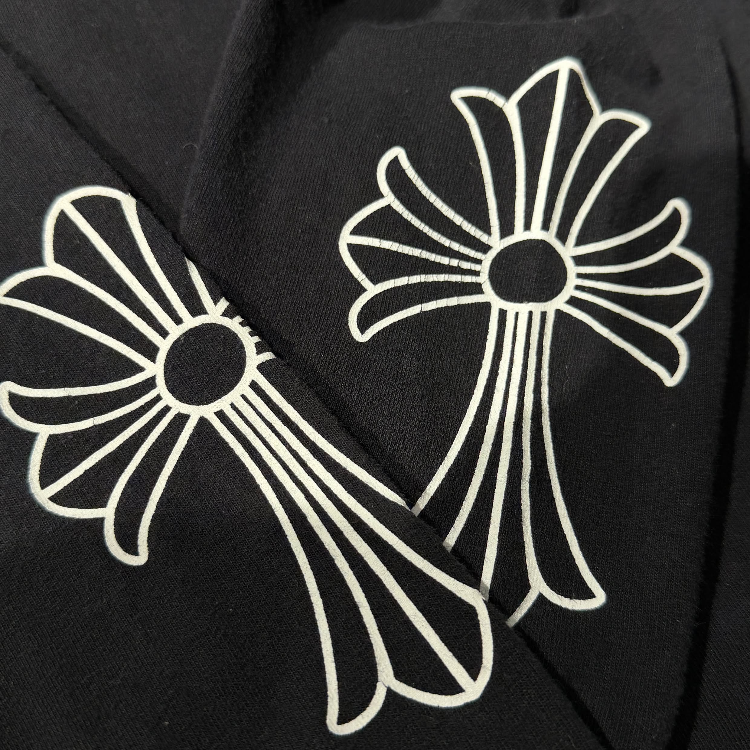 CHROME HEARTS Back Scroll Arm CH Cross Long Sleeve Tee Size M クロムハーツ バックスクロール アームCHクロス ロングスリーブＴシャツ サイズM
