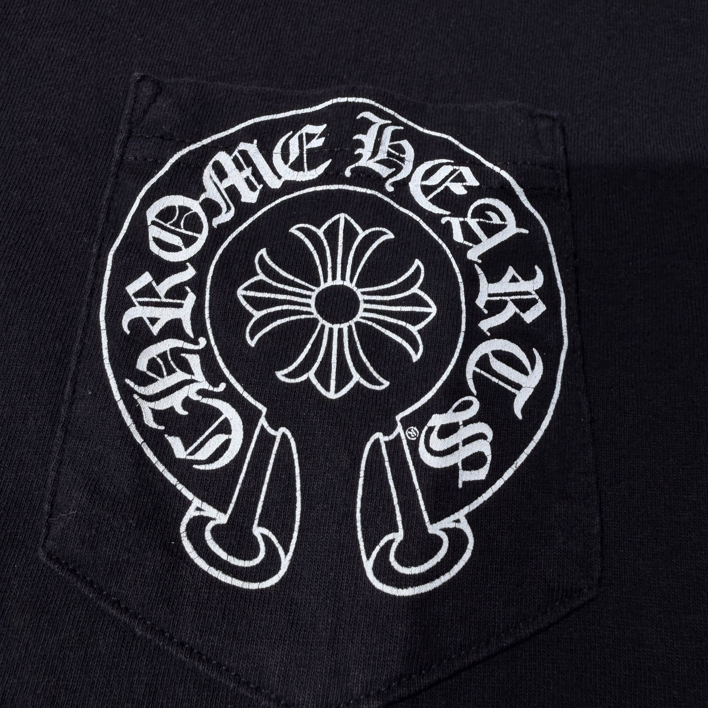CHROME HEARTS Back Scroll Horseshoe Star Print Tee Size M クロムハーツ バックスクロール ホースシュー スタープリントTシャツ サイズM
