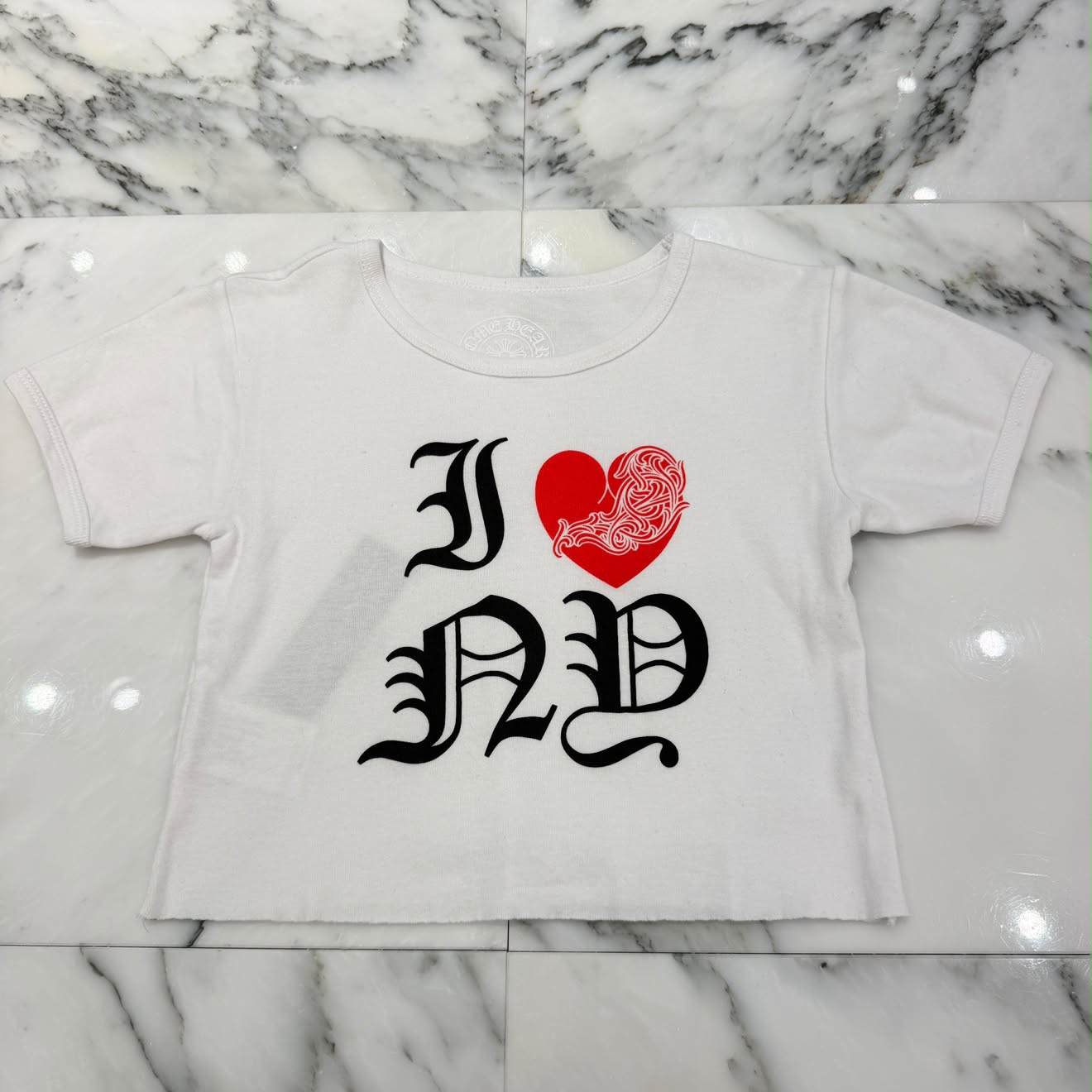 CHROME HEARTS "I Love NY" Cropped Tee Size ONE SIZE (68-112) クロムハーツ "アイ・ラブ・ニューヨーク" クロップドTシャツ サイズONE SIZE (68-112)