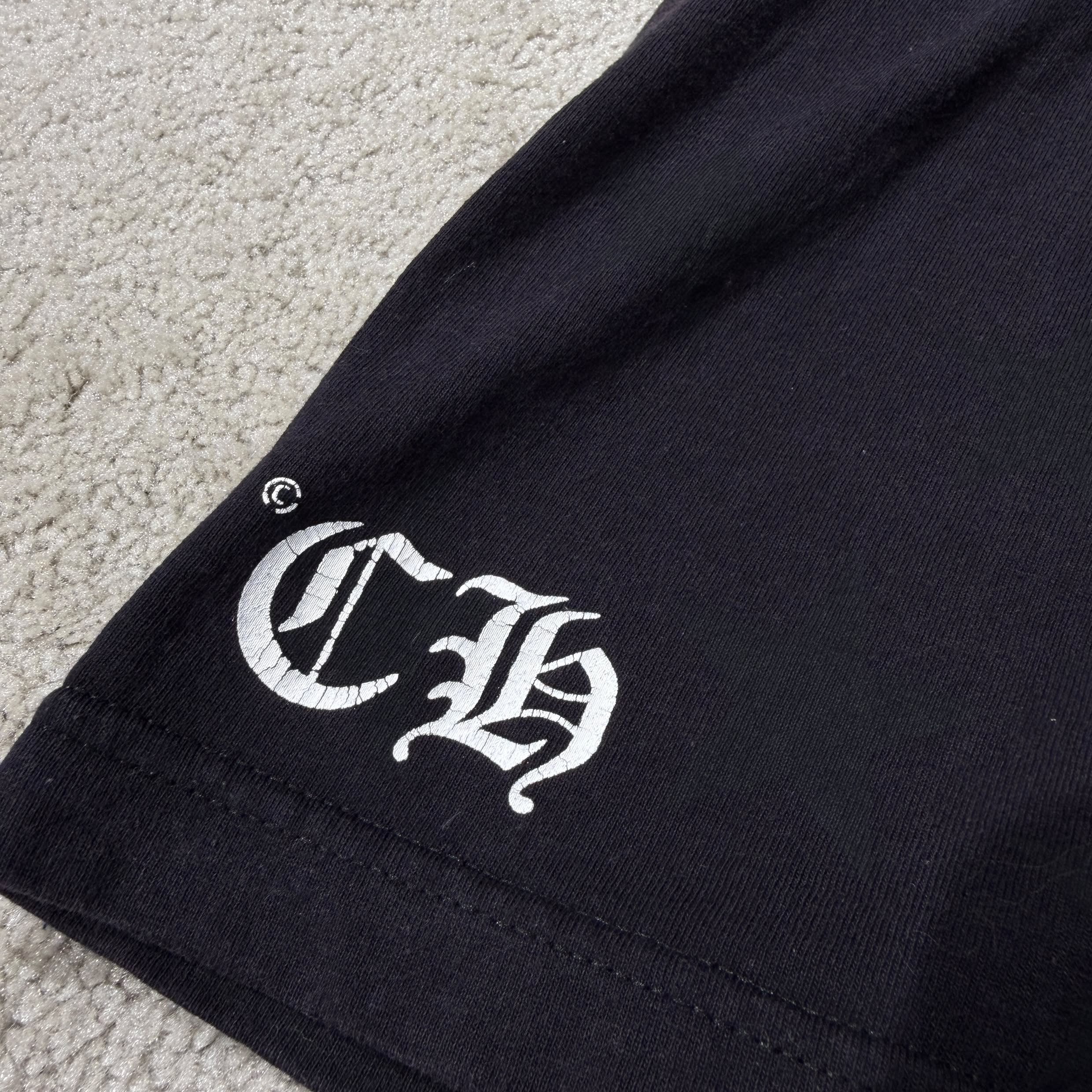 CHROME HEARTS Back Scroll Horseshoe Star Print Tee Size M クロムハーツ バックスクロール ホースシュー スタープリントTシャツ サイズM