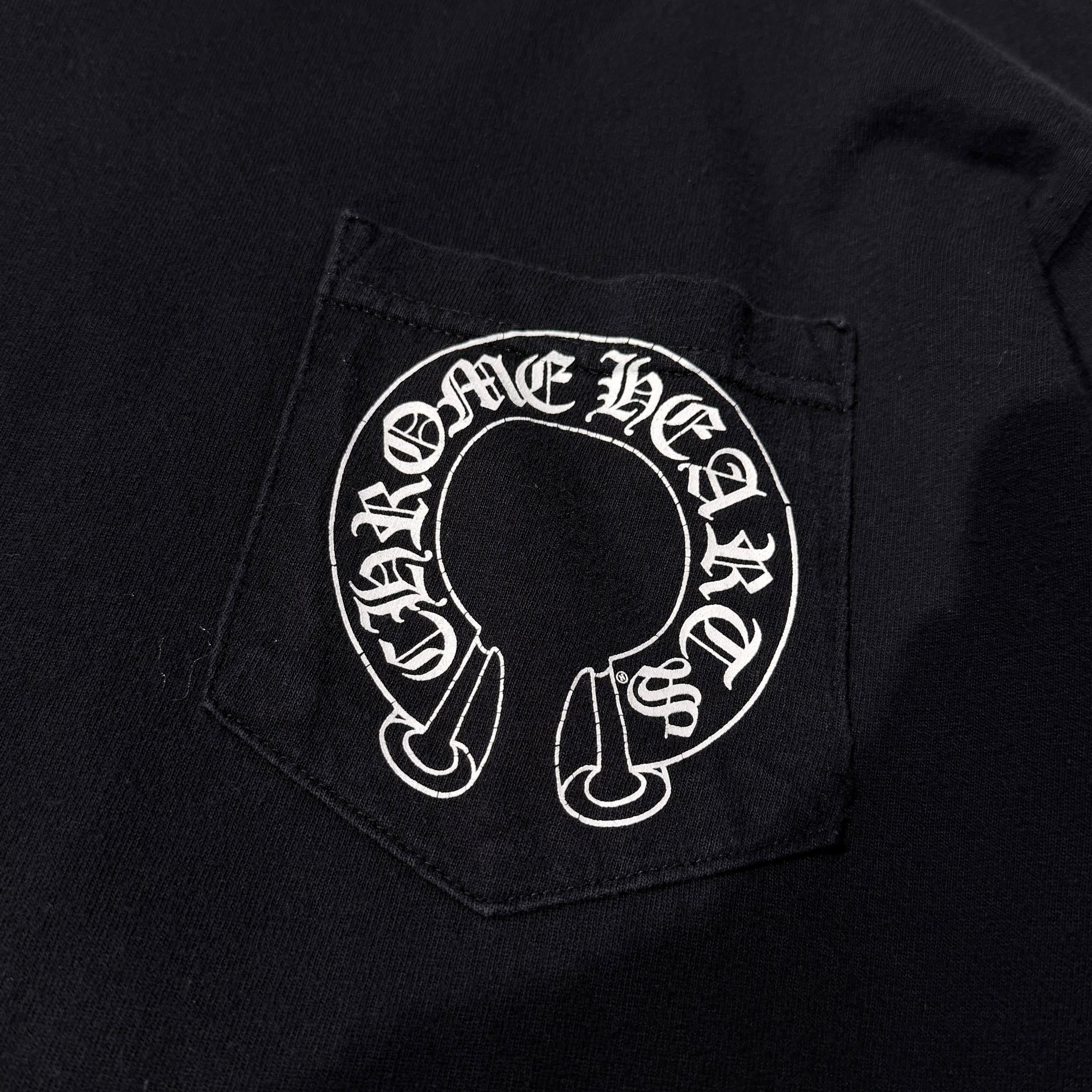 CHROME HEARTS Back Scroll Arm CH Cross Long Sleeve Tee Size M クロムハーツ バックスクロール アームCHクロス ロングスリーブＴシャツ サイズM