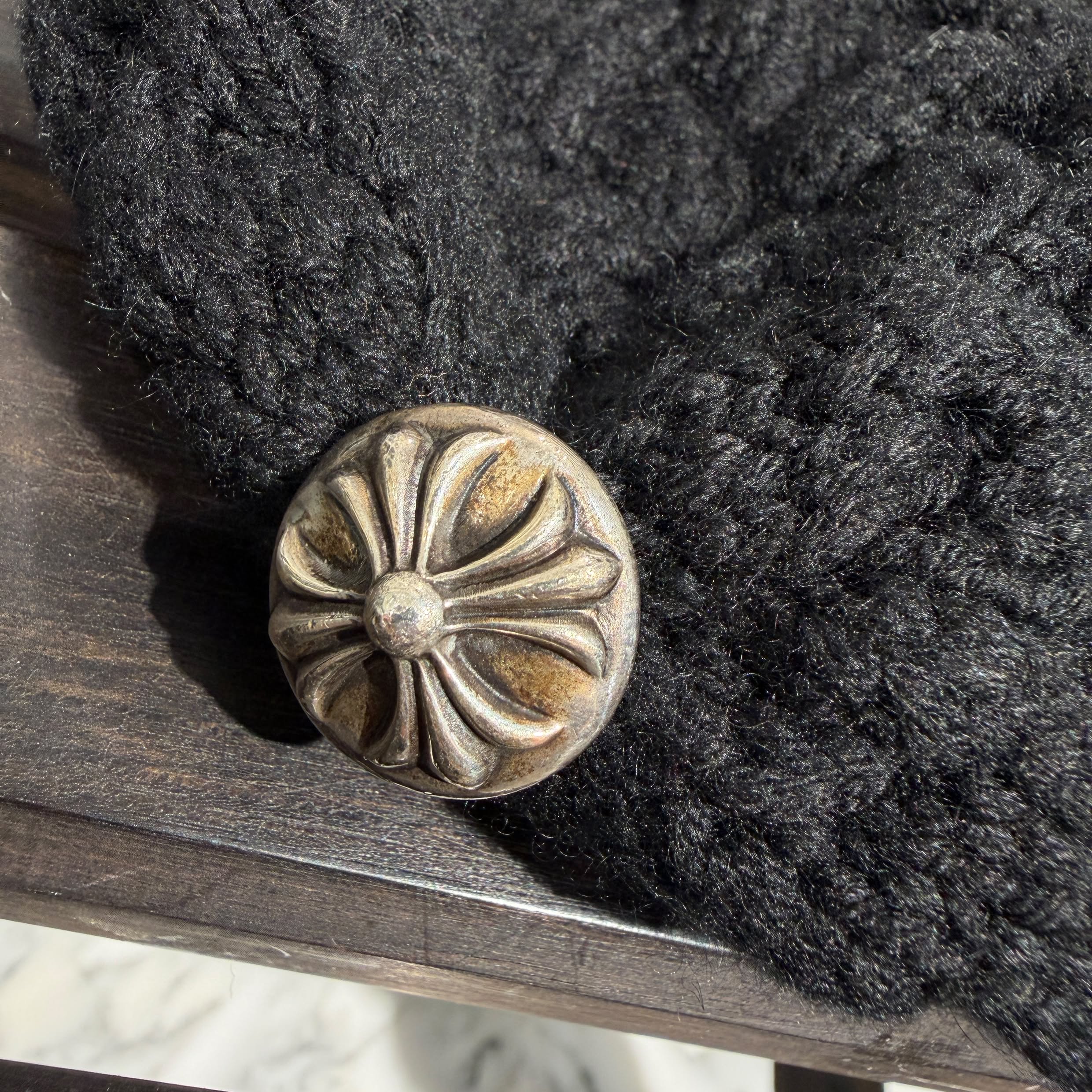 CHROME HEARTS Filigree Plus Cashmere Leather CH Plus Patch Beanie クロムハーツ フィリグリープラス カシミヤ レザーCHプラス パッチ ビーニー