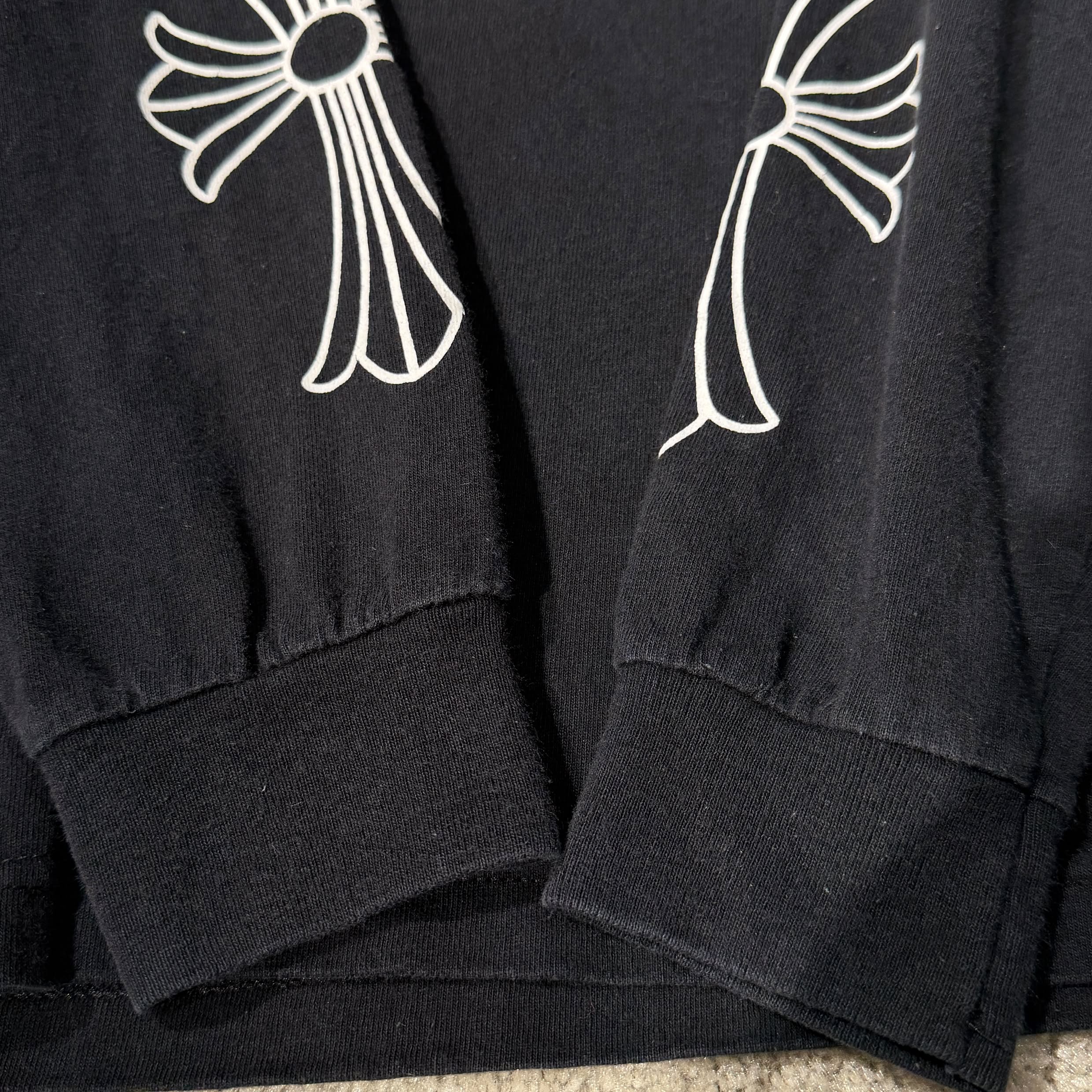 CHROME HEARTS Back Scroll Arm CH Cross Long Sleeve Tee Size M クロムハーツ バックスクロール アームCHクロス ロングスリーブＴシャツ サイズM