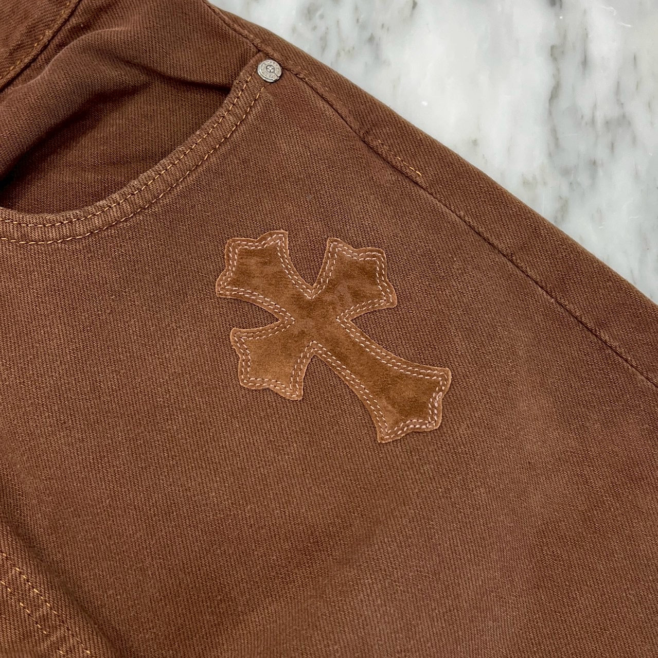 CHROME HEARTS × Levi's Body VNTG Multi Cross Leather Patch Jeans Size 33 クロムハーツ × リーバイスボディ ヴィンテージ クロスレザーパッチ ジーンズ デニムパンツ サイズ33