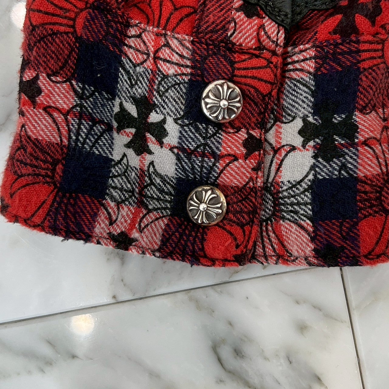 CHROME HEARTS Loose Ends Check Shirt Size M クロムハーツ ルーズエンド チェックシャツ サイズM