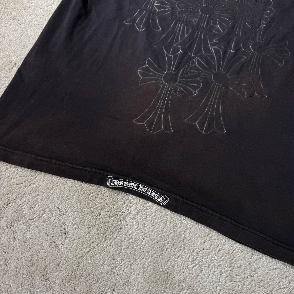 CHROME HEARTS Shoulder Vine Dagger Back Cemetery Cross Print Tee Size L クロムハーツ ショルダーヴァインダガー バックセメタリークロスプリント Tシャツ サイズL