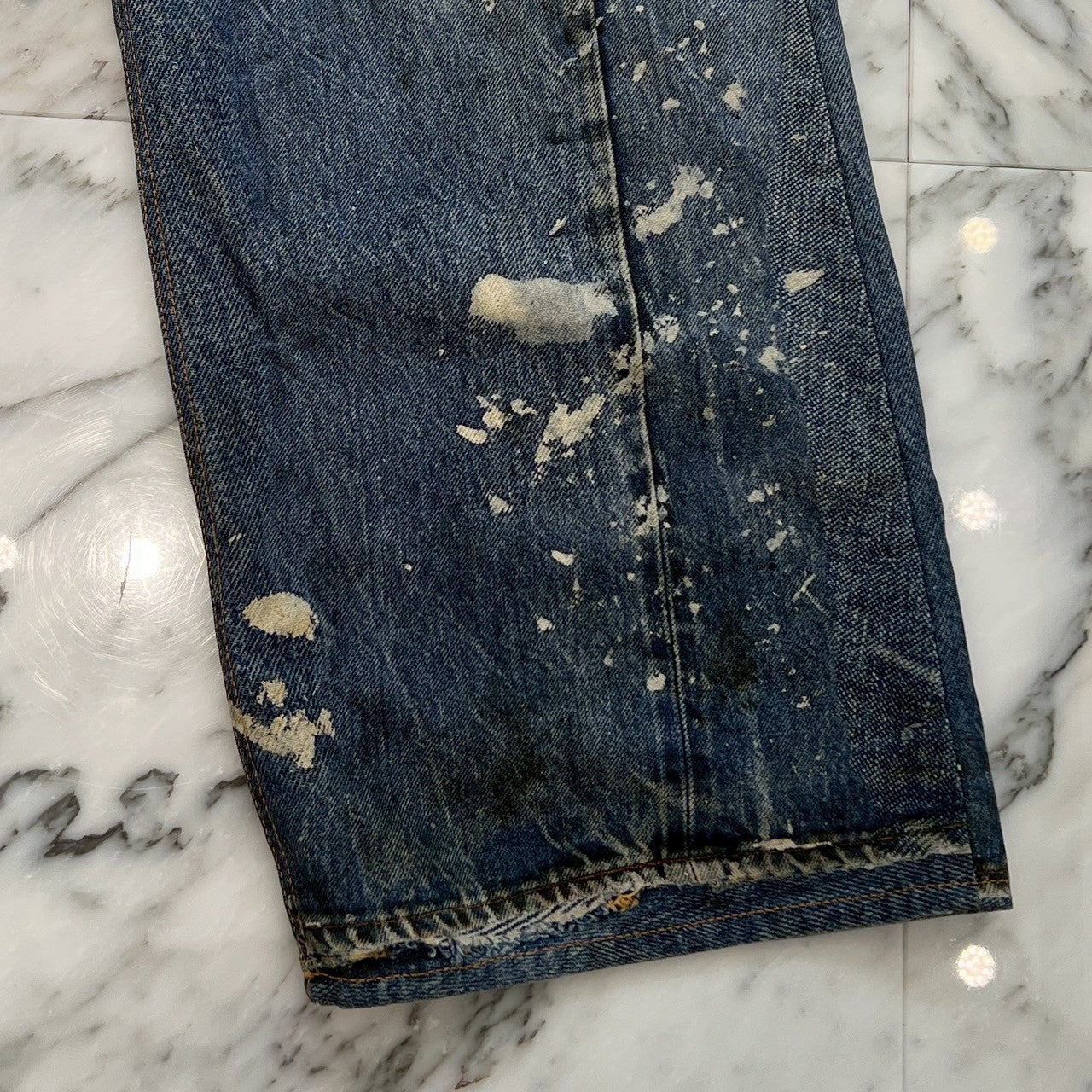 Acne Studios 2024SS Trompe Loeil Chain Graphic Over Denim Pants FN-MN-TR0U001020 Size 50 アクネストゥディオス トロンプルイユ チェーングラフィックオーバーデニムパンツ サイズ50