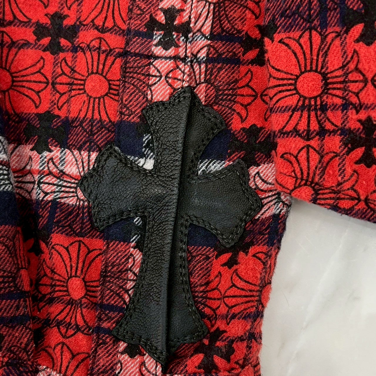 CHROME HEARTS Loose Ends Check Shirt Size M クロムハーツ ルーズエンド チェックシャツ サイズM