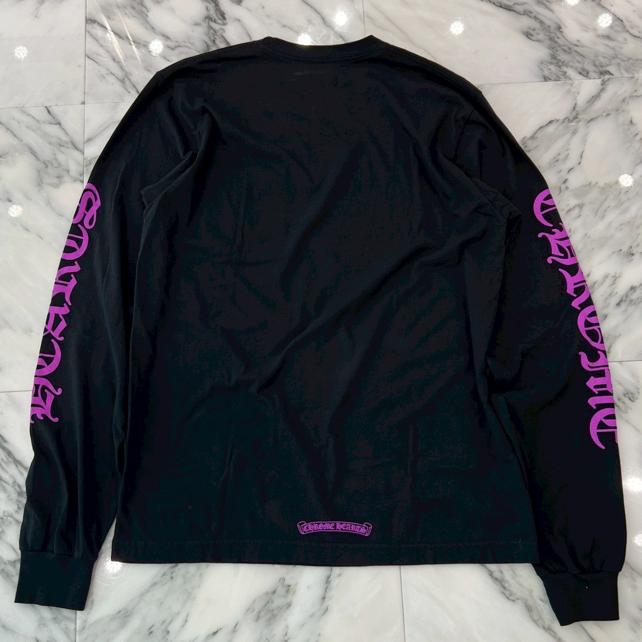 CHROME HEARTS Old English Neck Logo Long Sleeve Tee Size L クロムハーツ オールドイングリッシュ ネックロゴ ロングスリーブTシャツ サイズL