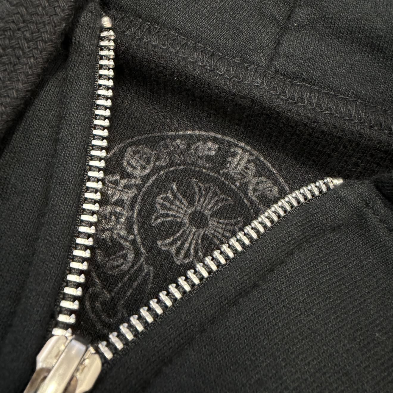 CHROME HEARTS Floral Cross Horseshoe Thermal Zip Up Hoodie Size XL クロムハーツ フローラルクロス ホースシュー サーマルジップアップフーディ サイズXL
