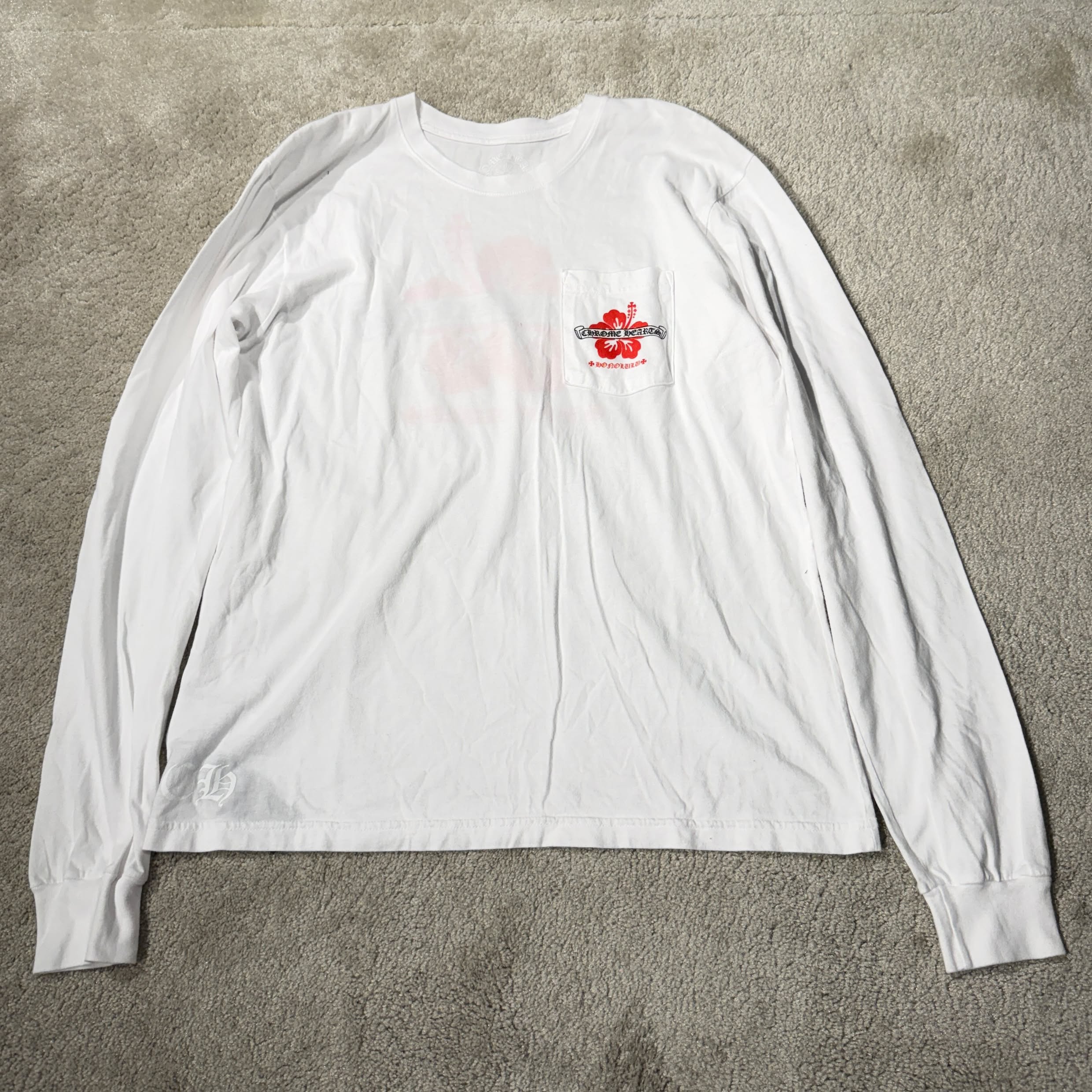 CHROME HEARTS Honolulu Limited Back Scroll Logo Long Sleeve Tee Size L クロムハーツ ホノルル限定バックスクロールロゴロングスリーブTシャツ サイズL