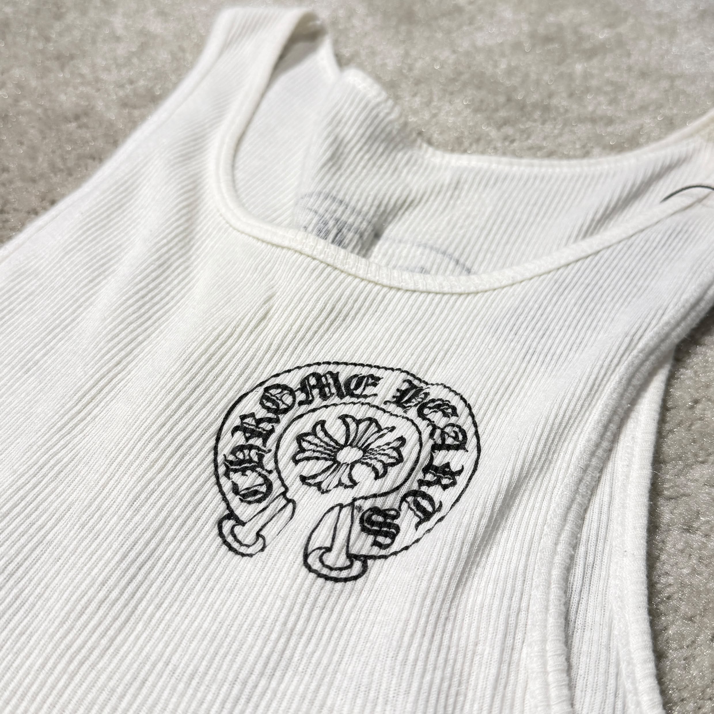 CHROME HEARTS Horseshoe Rib Tank Top Size M クロムハーツ ホースシュー リブ タンクトップ サイズM