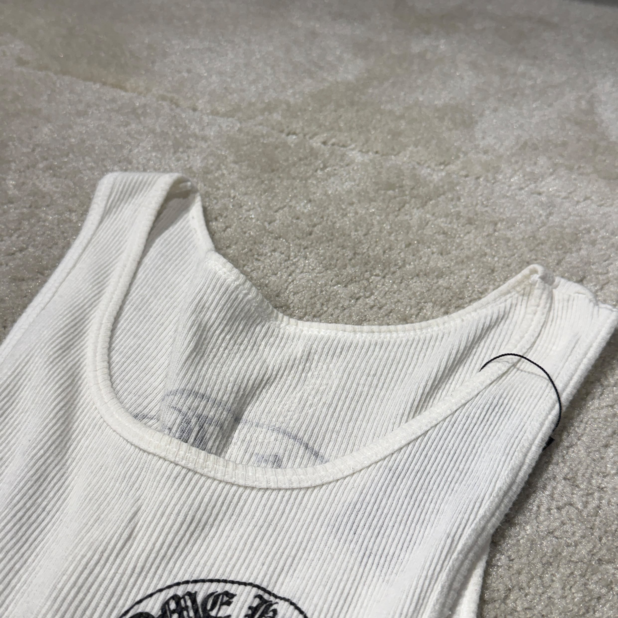 CHROME HEARTS Horseshoe Rib Tank Top Size M クロムハーツ ホースシュー リブ タンクトップ サイズM